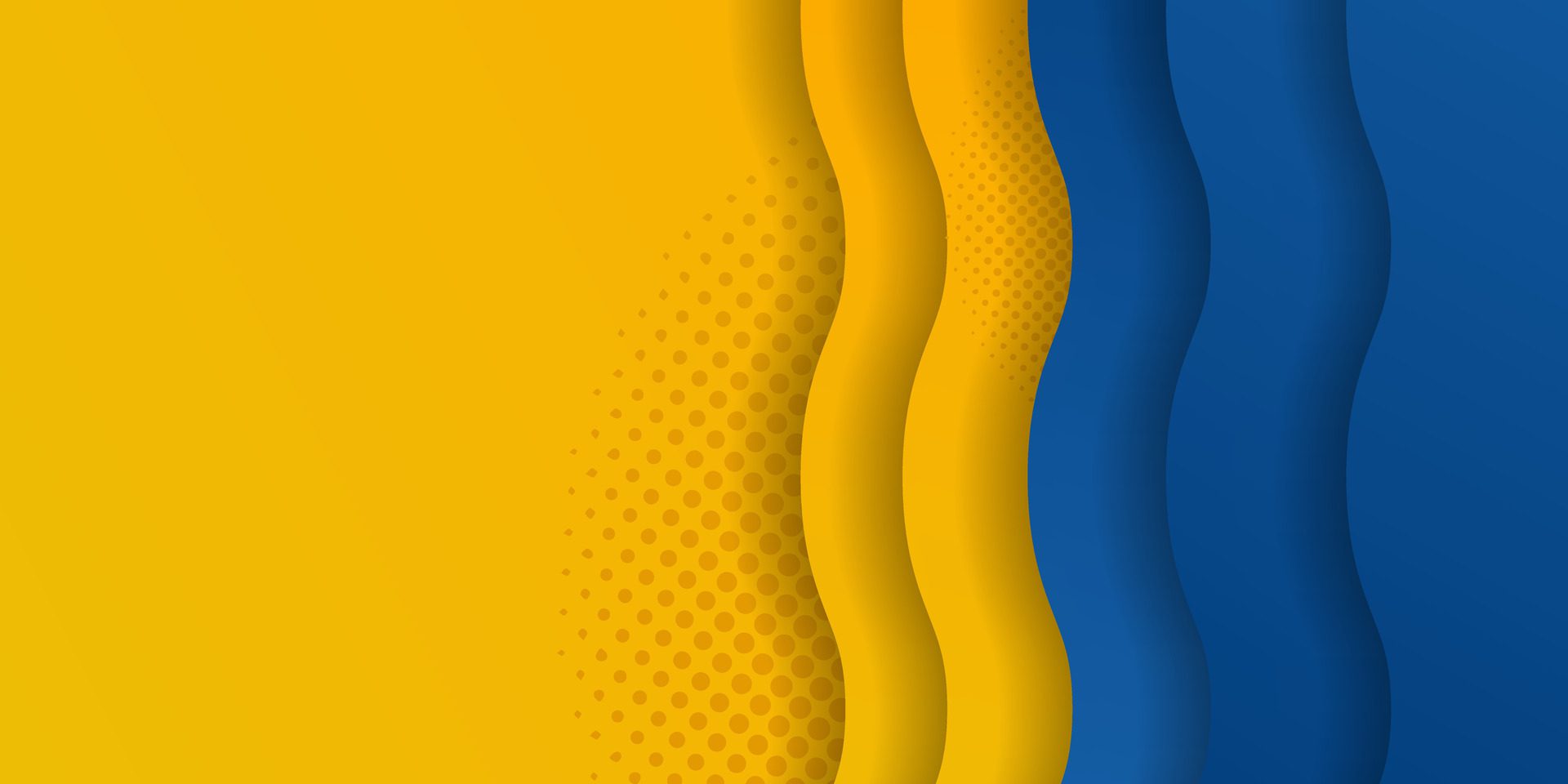 Blue and yellow Banner concepts The overlapping blue and yellow elements and yellow and blue is visually appealing and attention-grabbing. Free Vector