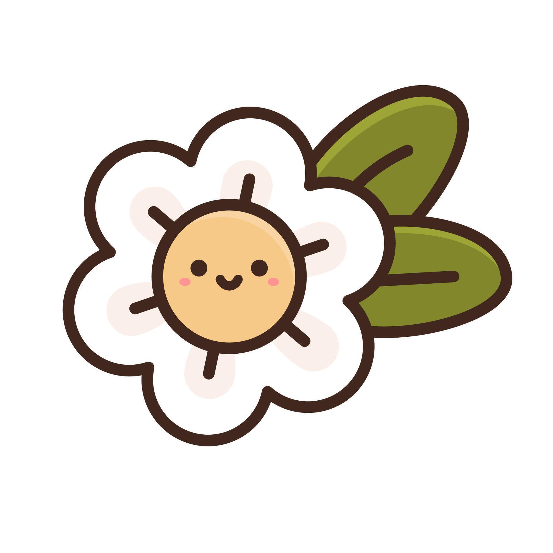 Cute cartoon flower Stock Free