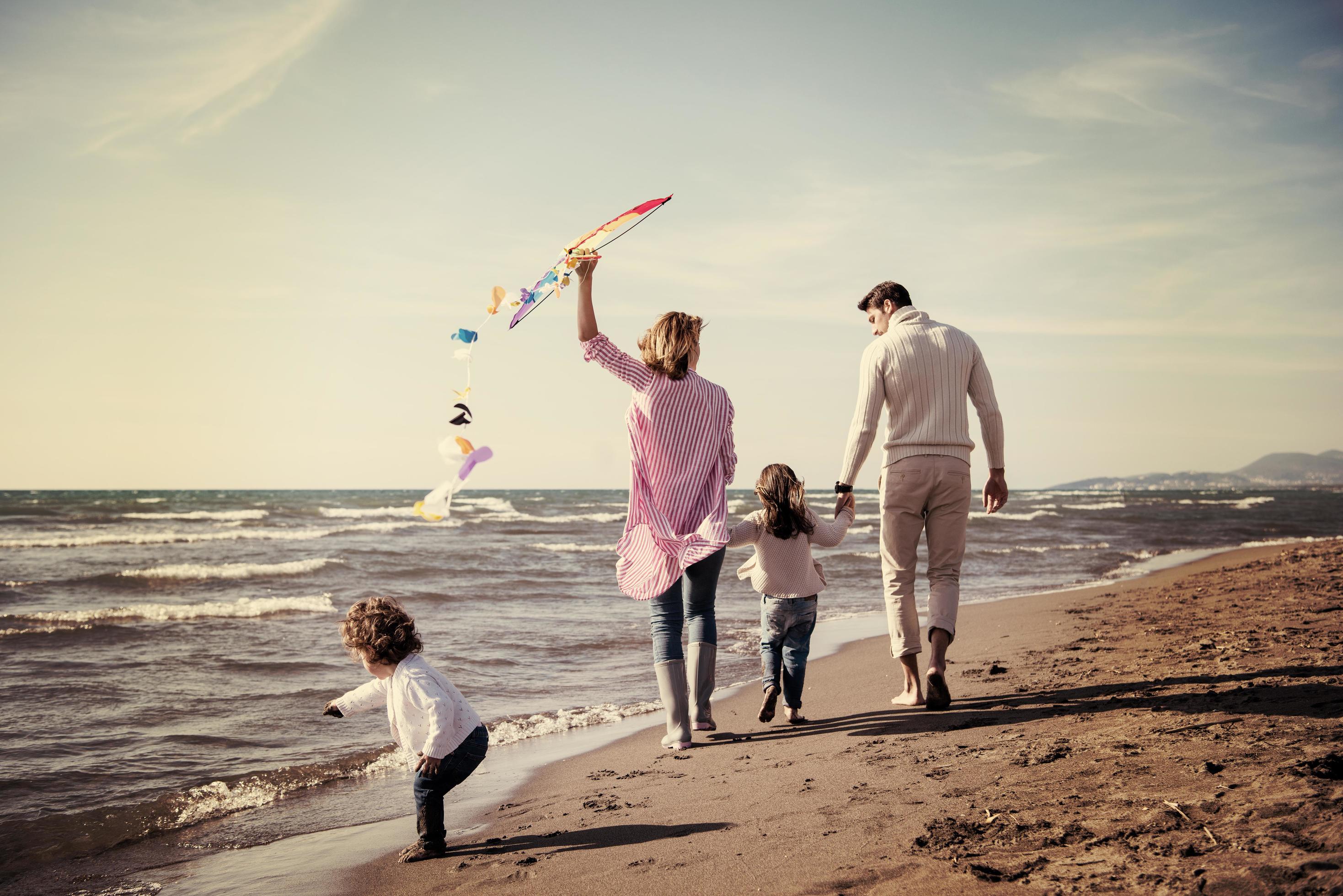 happy family enjoying vecation during autumn day Stock Free