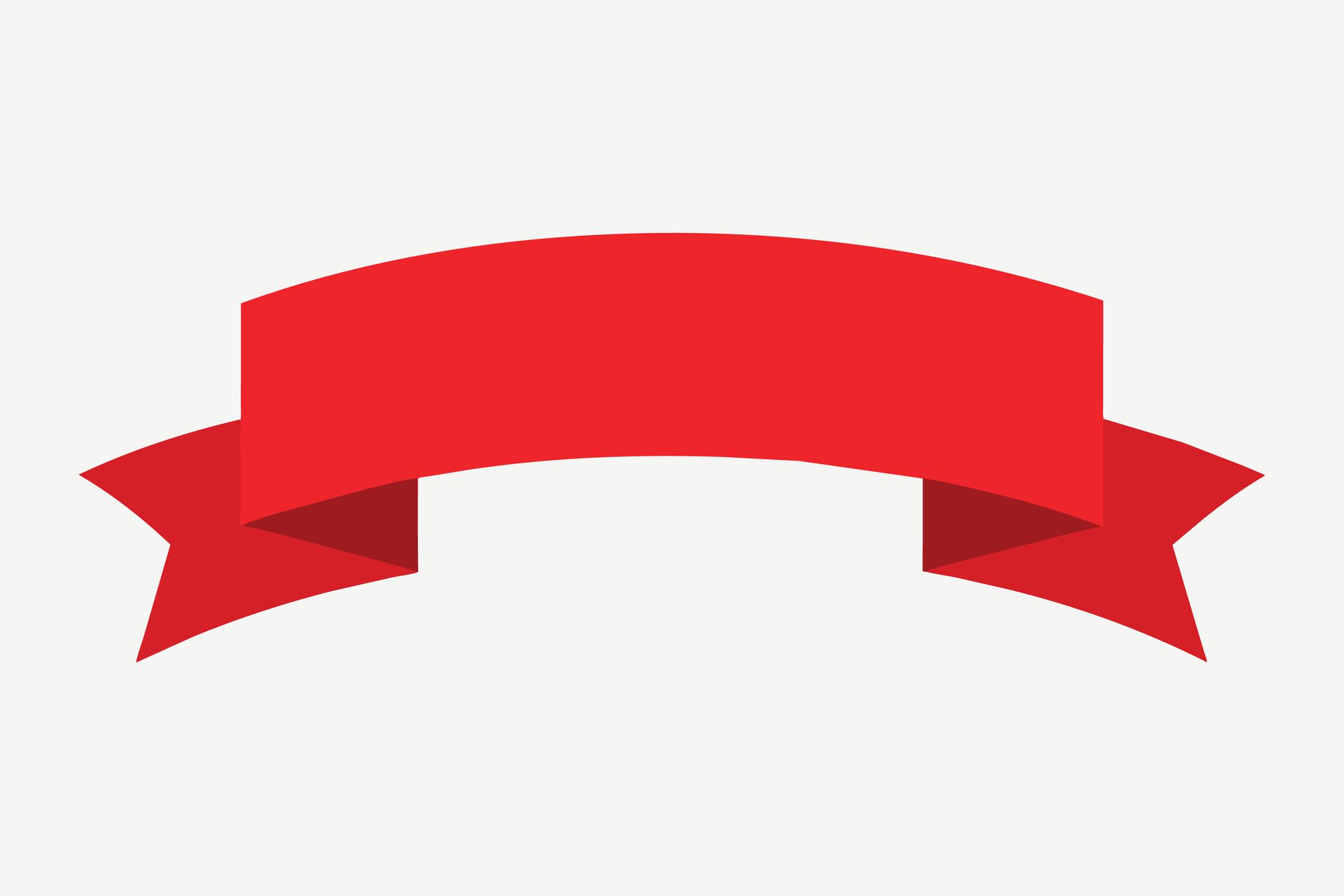 Flat illustration of red ribbon collection. Suitable for design element of banner decoration, blank ribbon for vintage ornament Free Vector