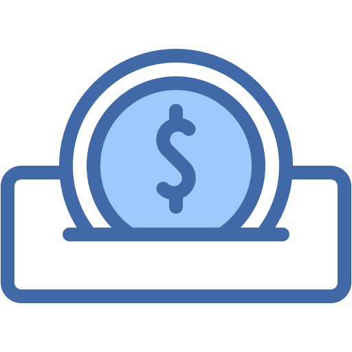 Coin, gaming, business icon