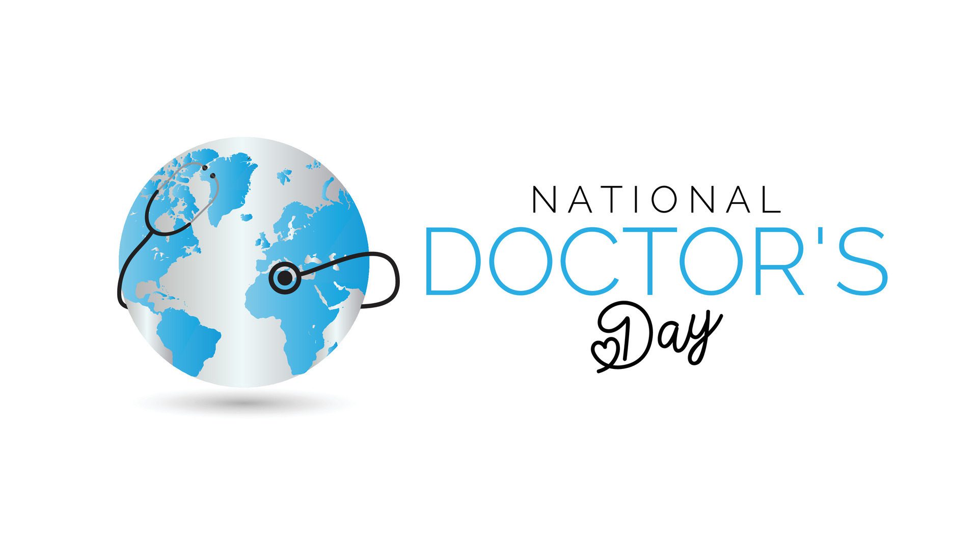 National Doctors’ Day observed every year in July. Template for background, banner, card, poster with text inscription. Free Vector