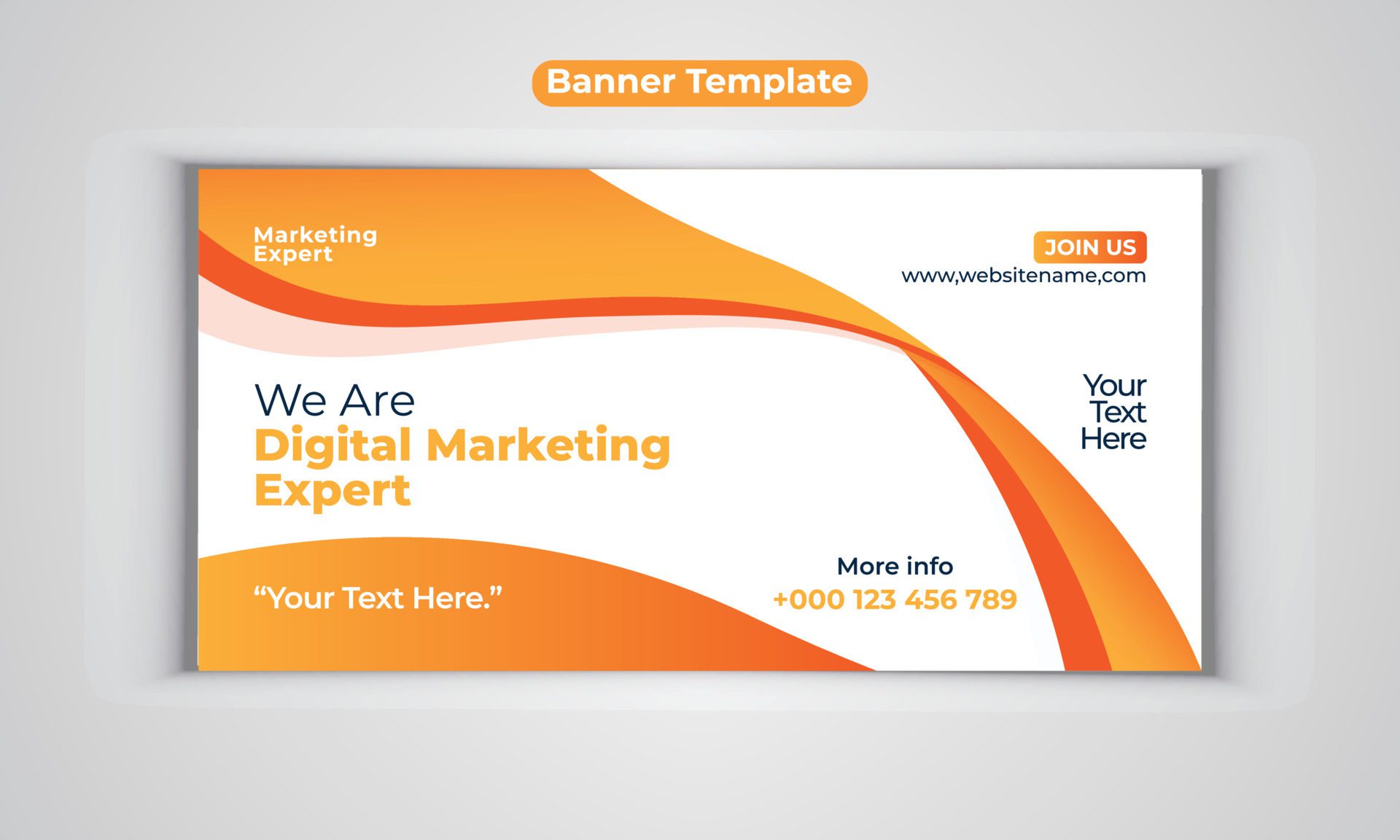 Digital marketing agency modern banner design vector template Free Vector