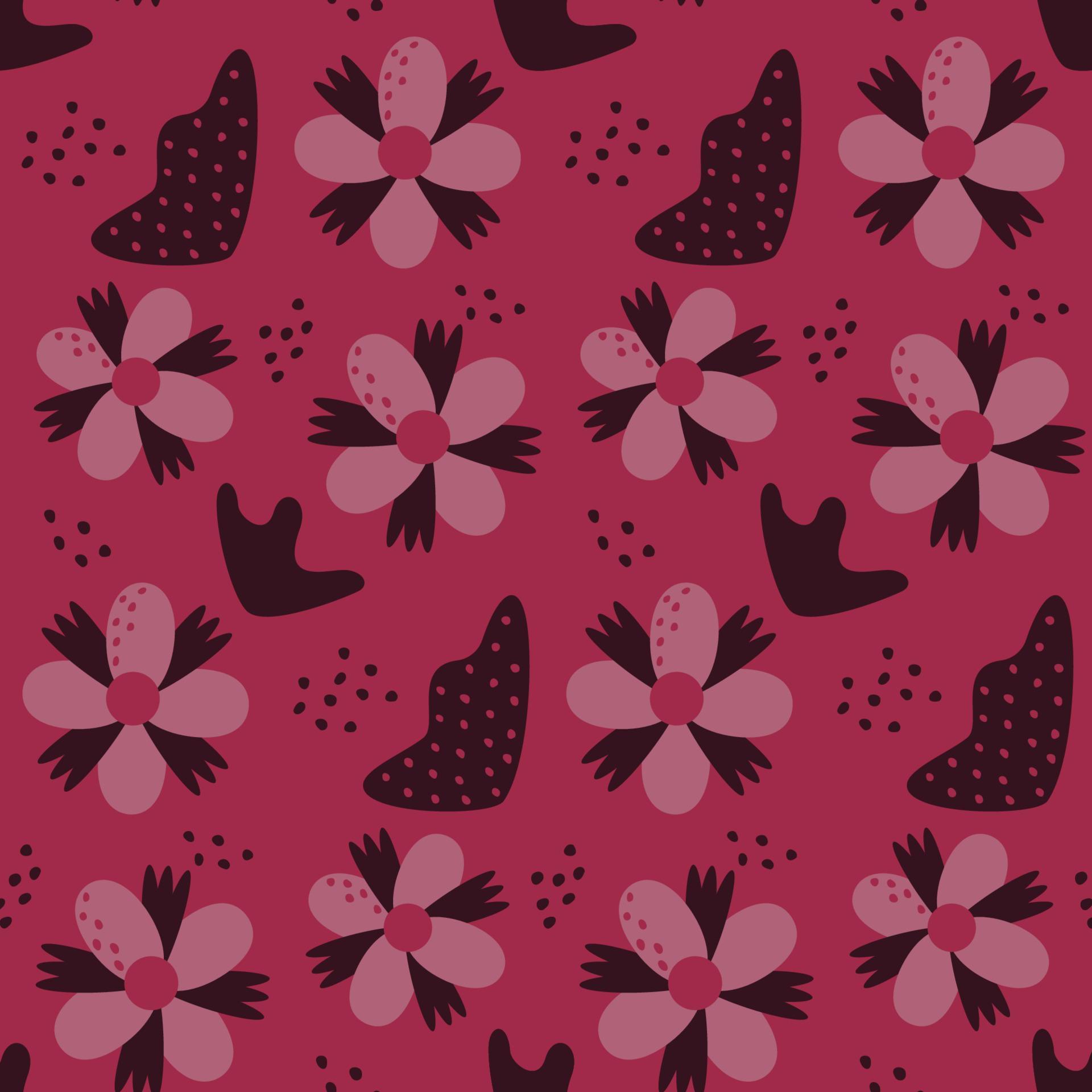 eamless pattern with abstract flowers. Template for fabric, textiles, wrapping paper, wallpaper and other things. Stock Free