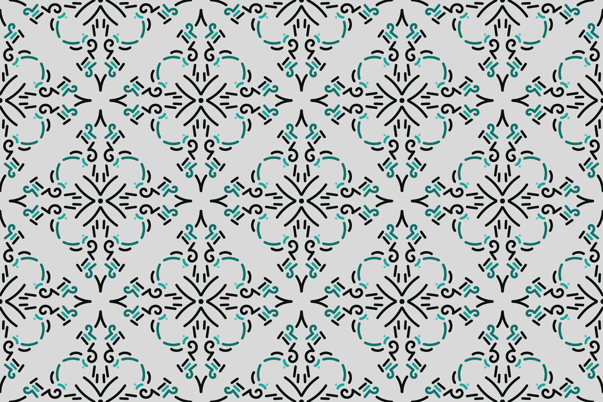 a seamless pattern with a decorative ornament in brown and beige. Free Vector