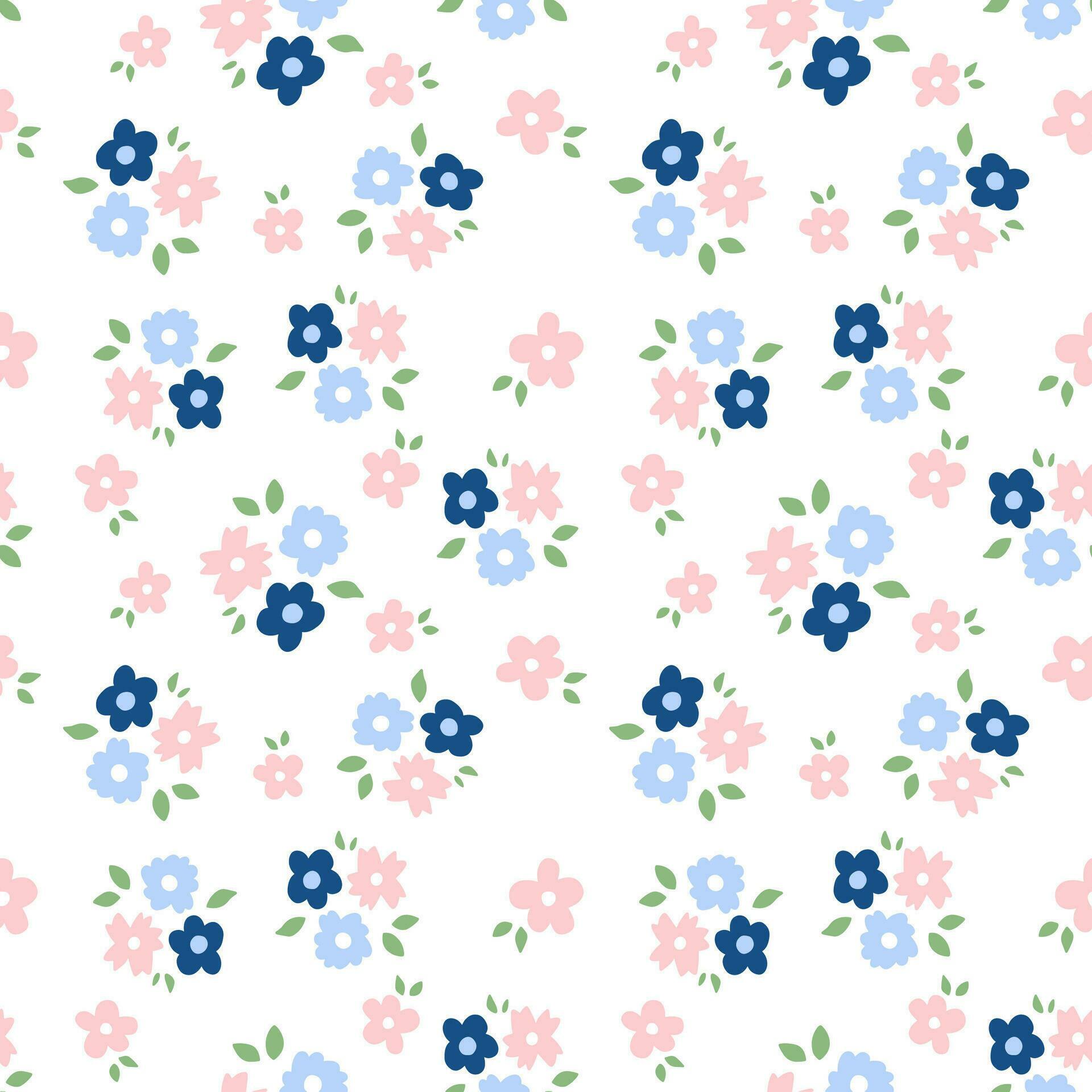 seamless vector background. flower textured Stock Free