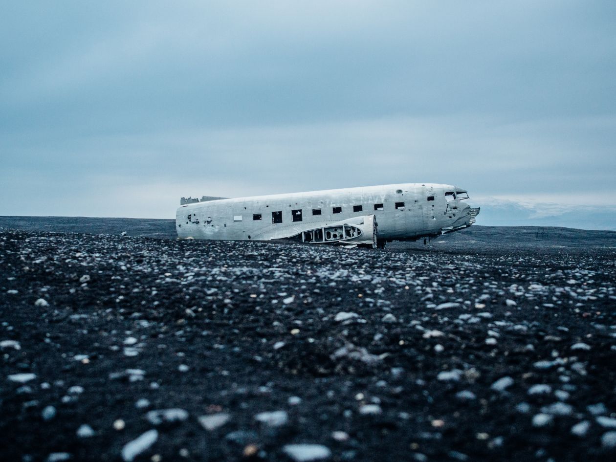 Arctic Plane Crash Blue Grey Stock Free