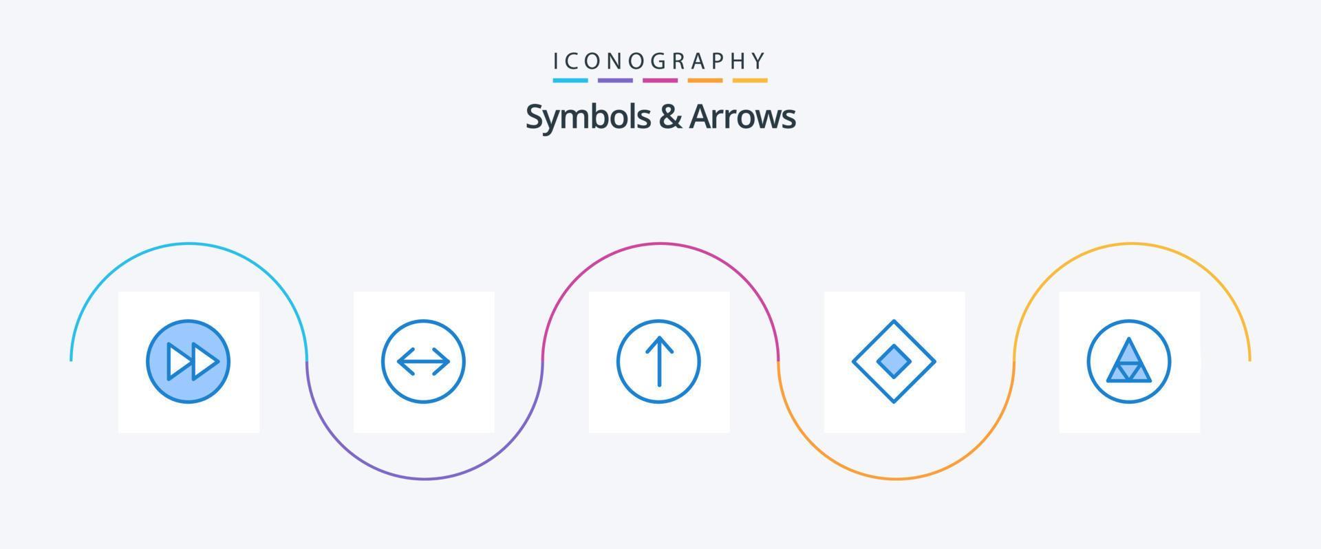 Symbols and Arrows Blue 5 Icon Pack Including sign. magic. arrow. symbols. soap Stock Free