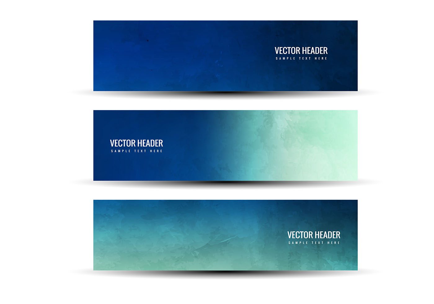 Free Vector Blue Green Abstract Headers Free Vector and Free SVG