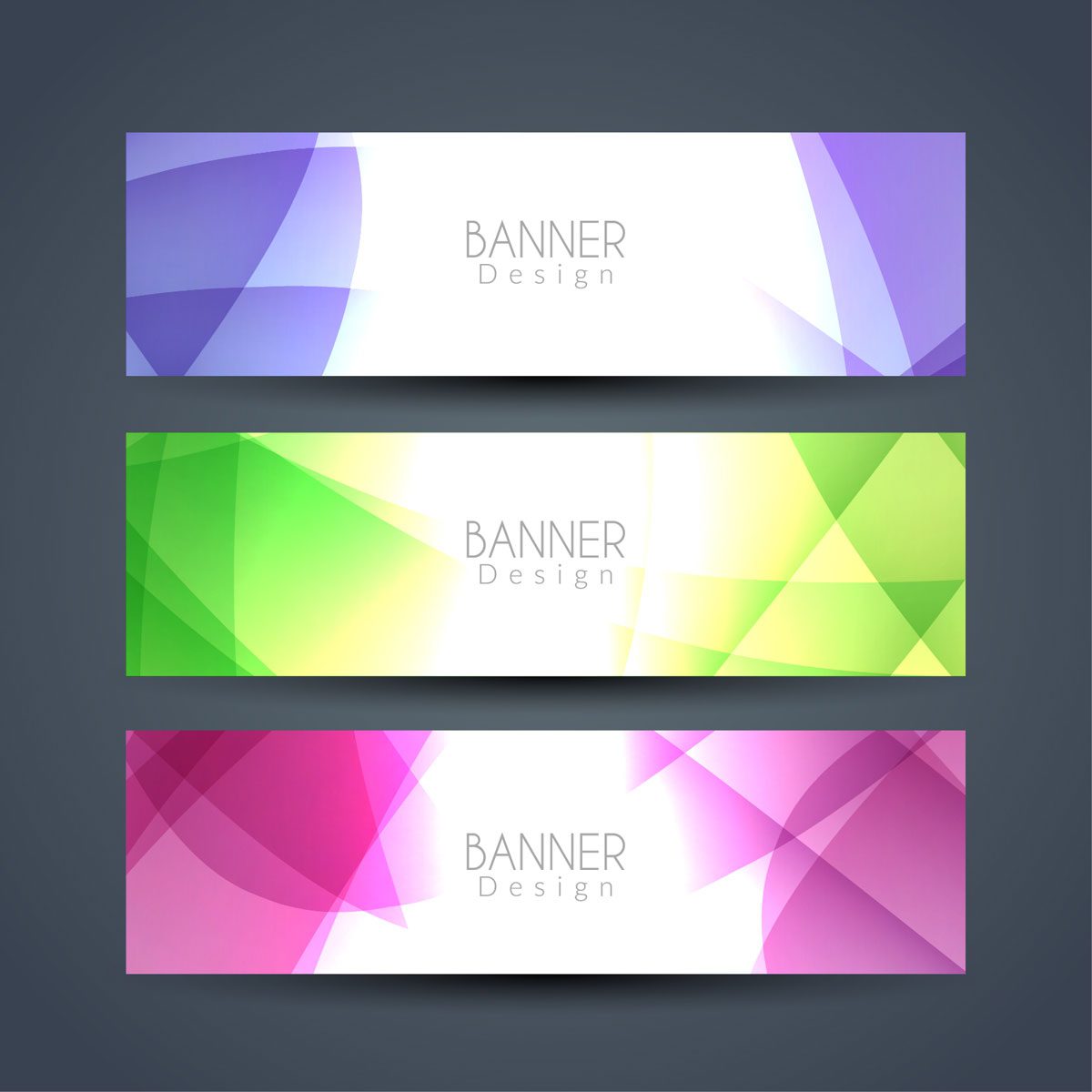 Abstract modern stylish banners set Free Vector