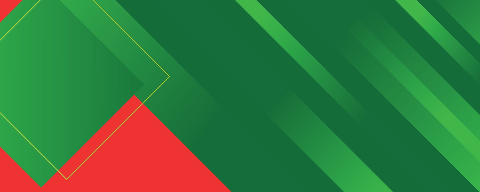 Abstract green and red geometric and stripes banner background Free Vector