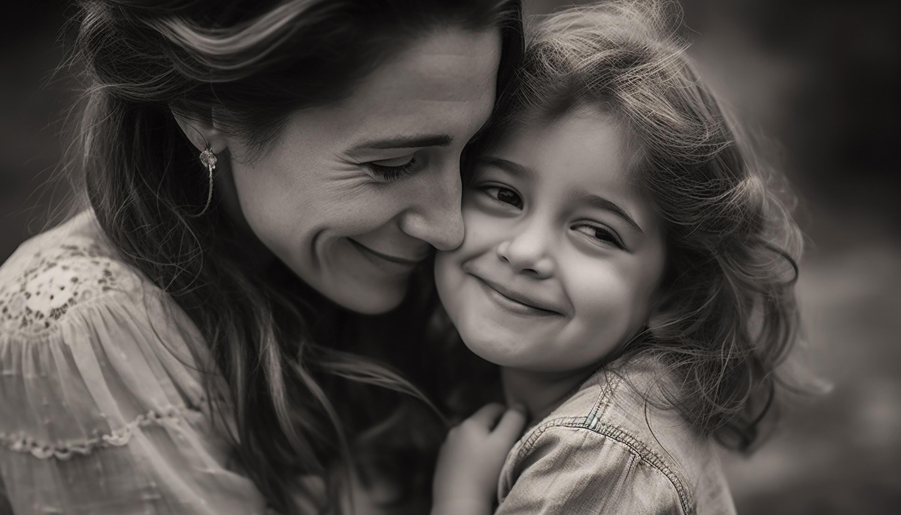 Smiling family embraces outdoors, love and togetherness in portrait Stock Free