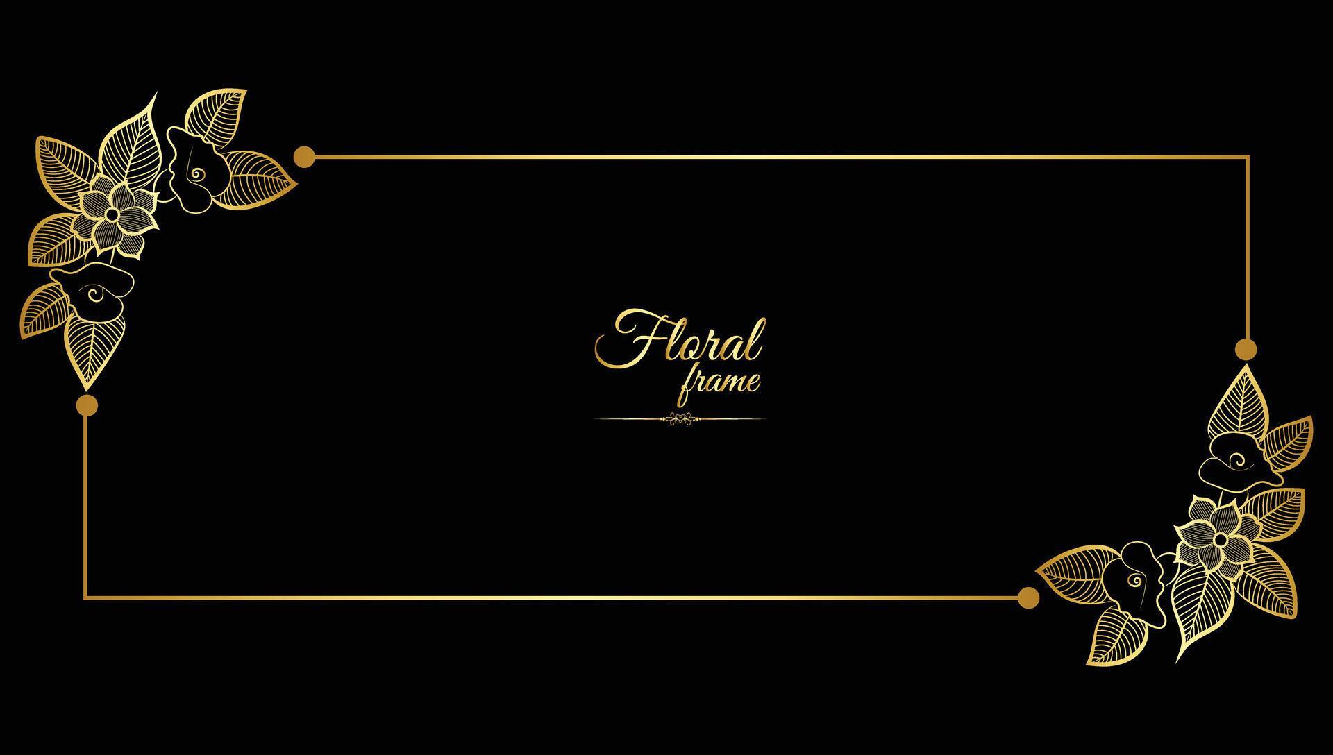 Vector luxury decorative golden vintage frames and borders. retro ornamental frame art and flower isolated floral background Stock Free