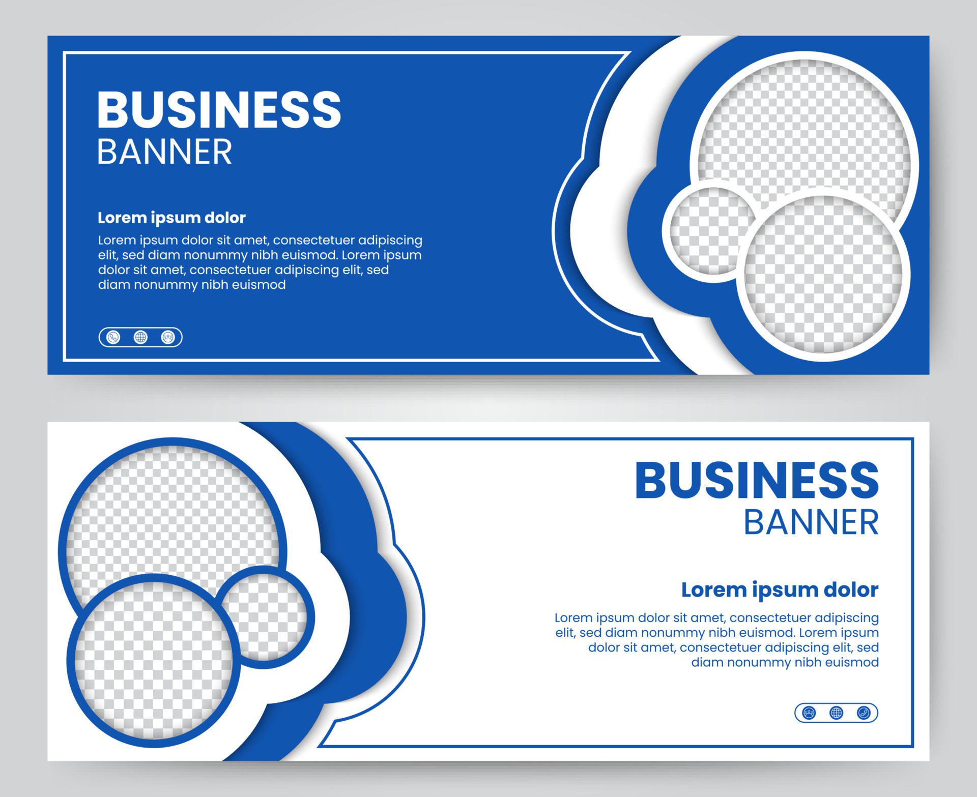 abstract vector banner design.modern template design for web business banners, digital and print ads, flyers Free Vector