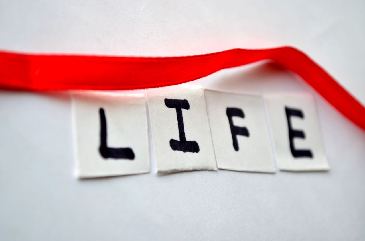 Life Red Ribbon Stock Free