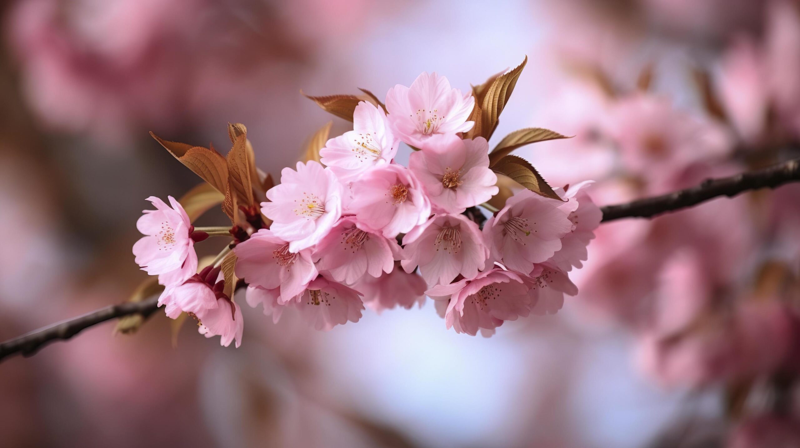 Photo sakura cherry blossom flowers, generat ai Free Photo