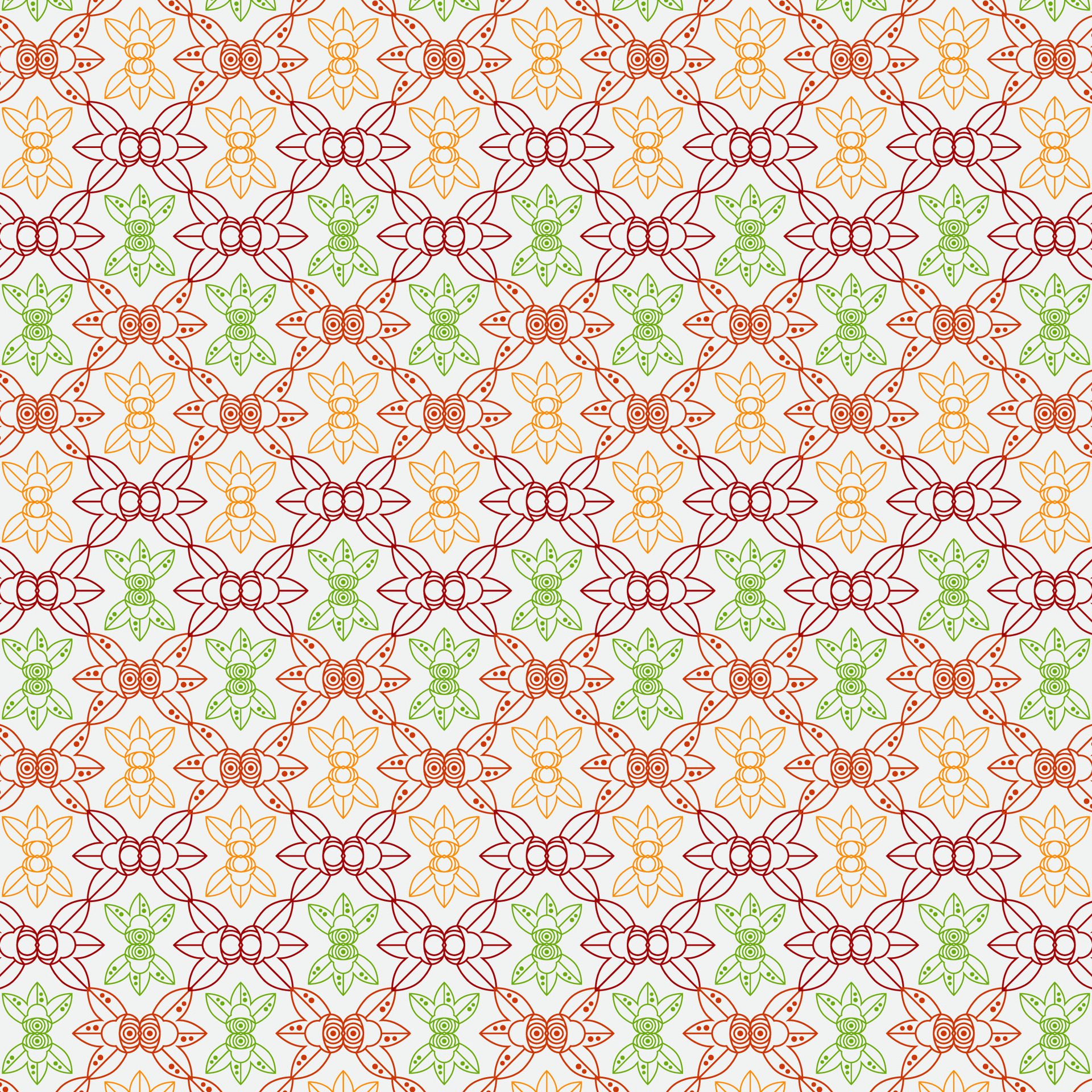 Floral batik line seamless pattern background Free Vector