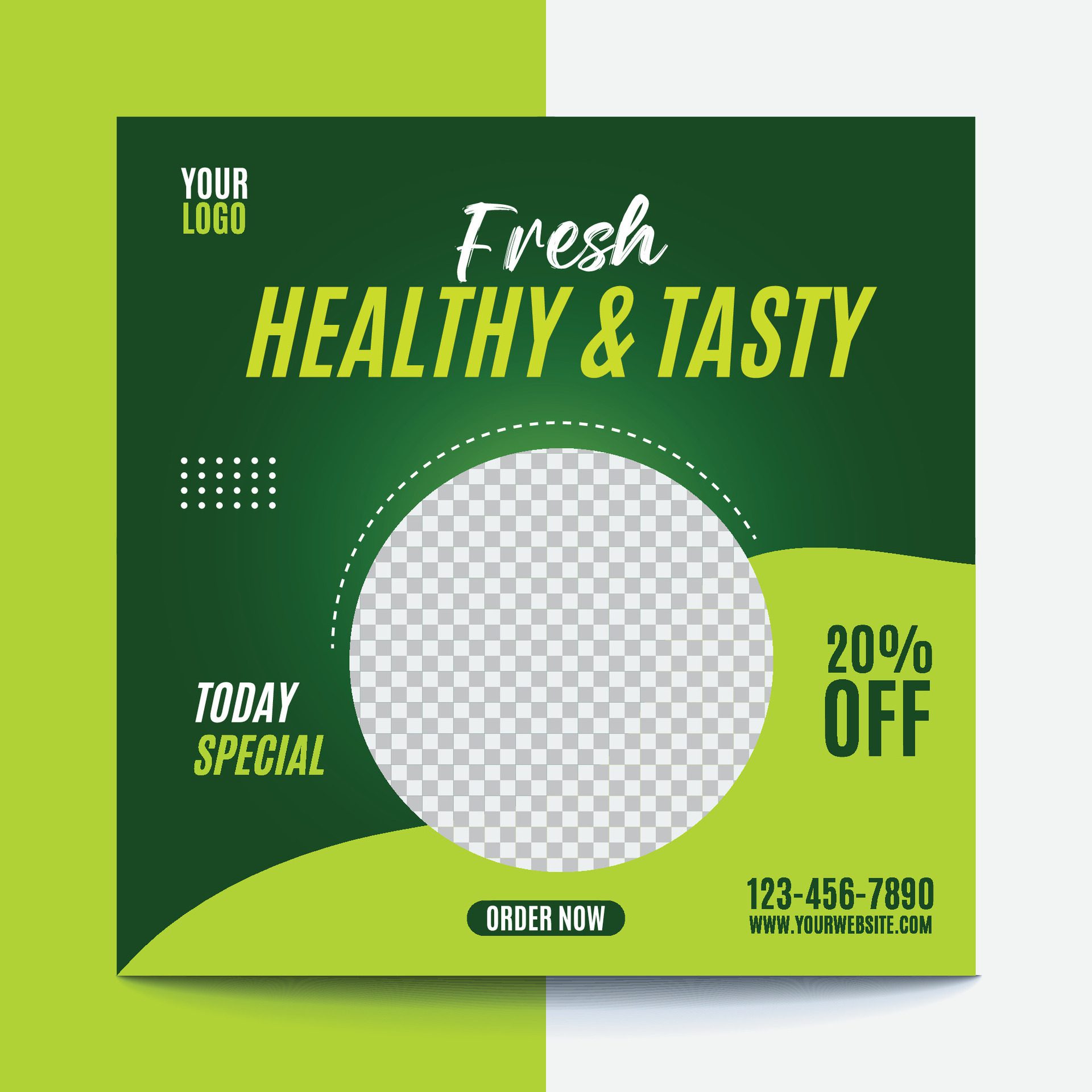 Food social media banner and post design template vector Free Vector