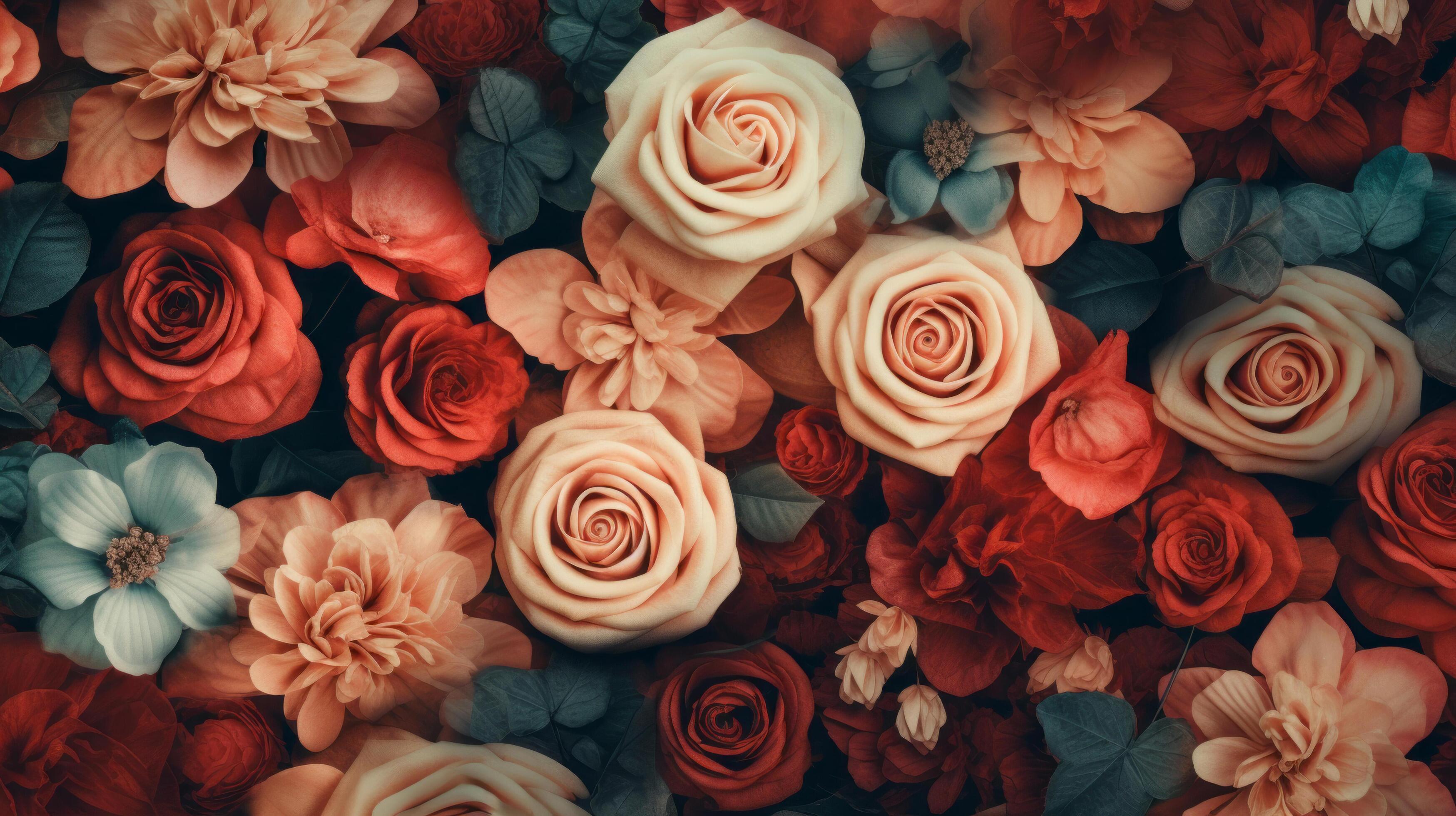 Rose flower background. Illustration Stock Free