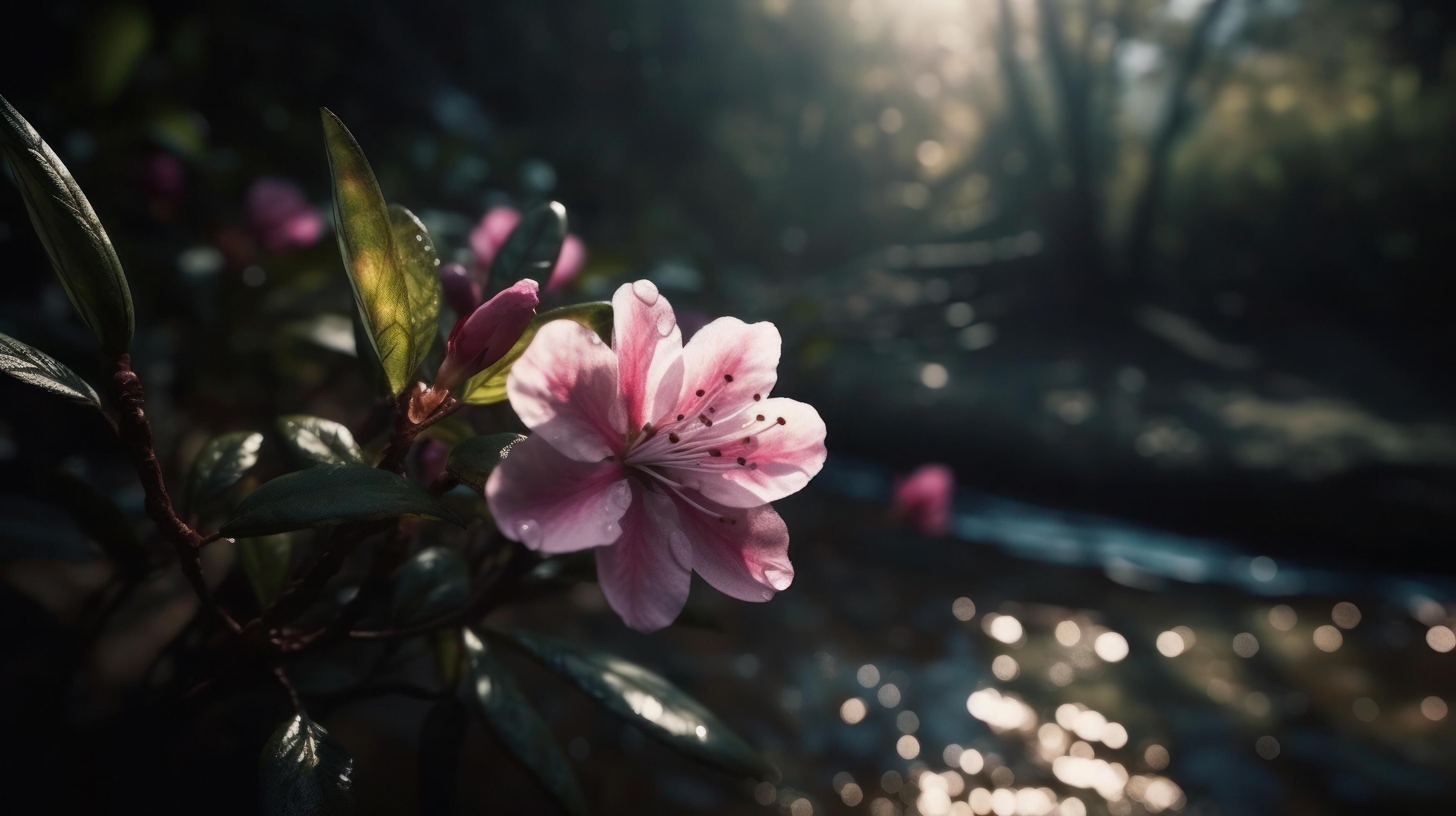 The serenity of blooming flowers Stock Free