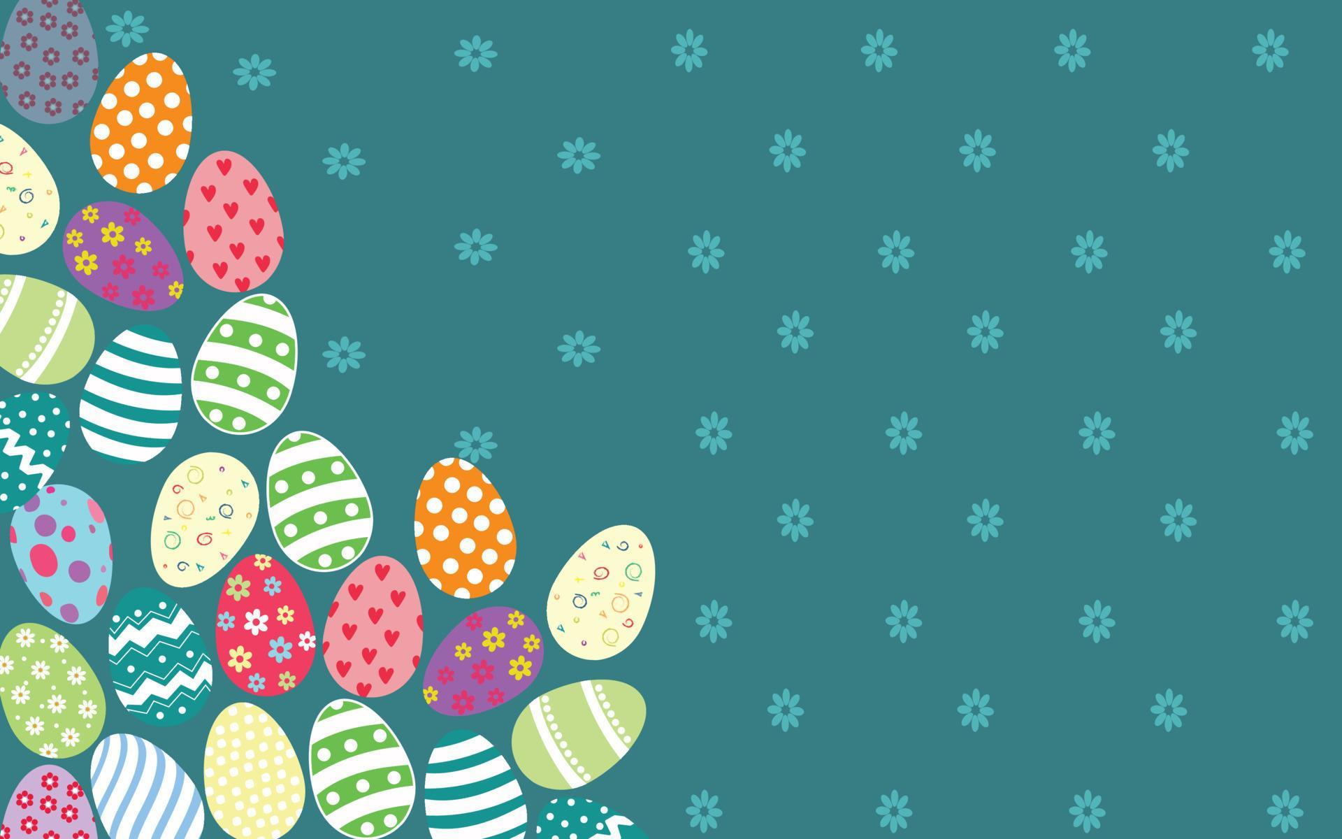 easter background with eggs Stock Free