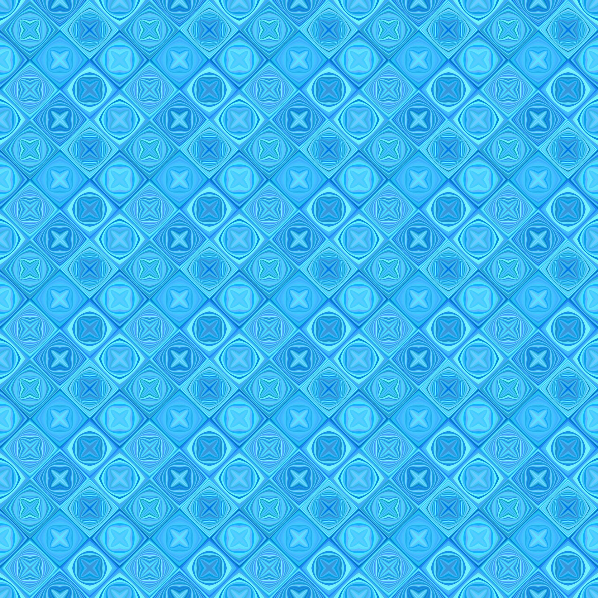 Blue geometrical diagonal shape pattern – vector tile mosaic background design Free Vector