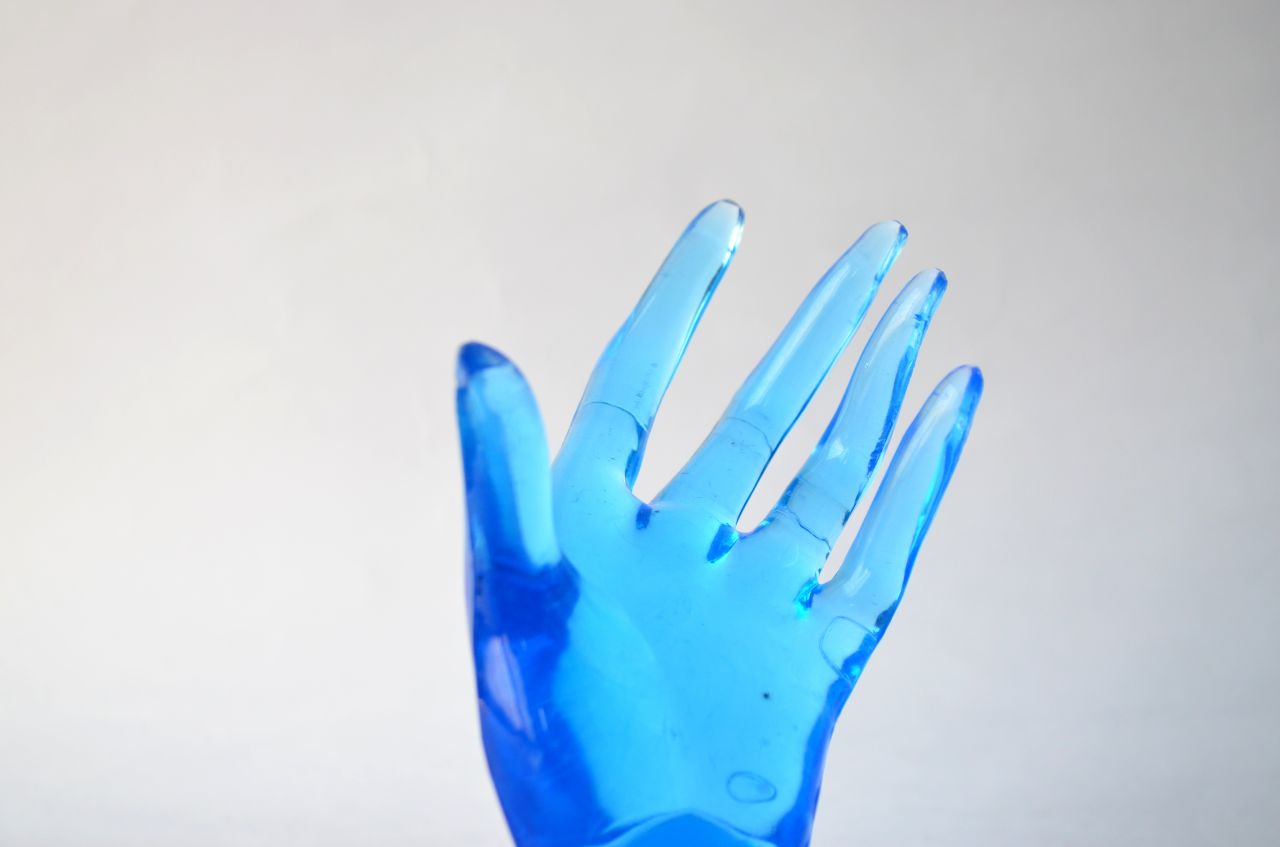 Blue Hands Palm Stock Free