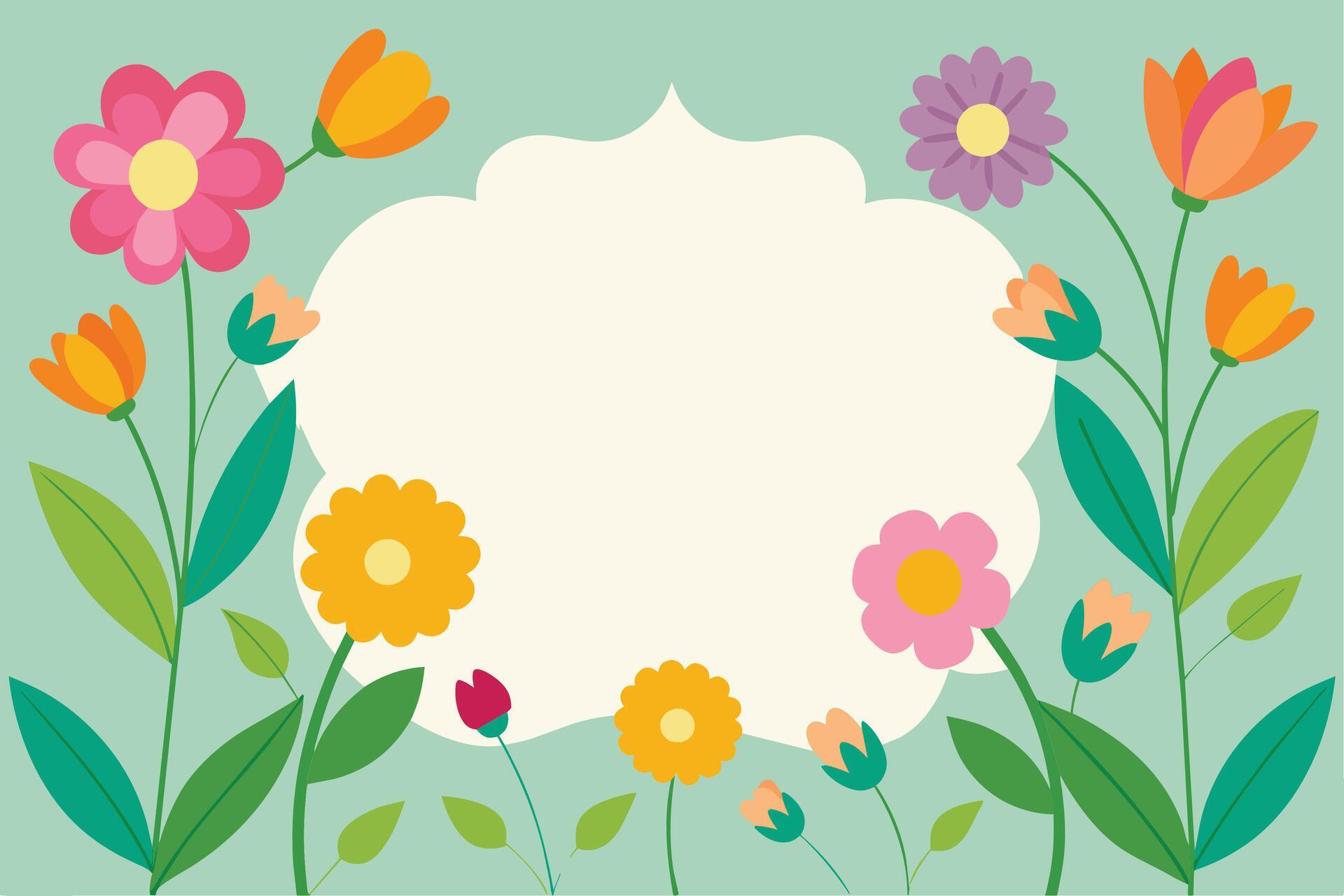 Spring Flower Frame Background Stock Free