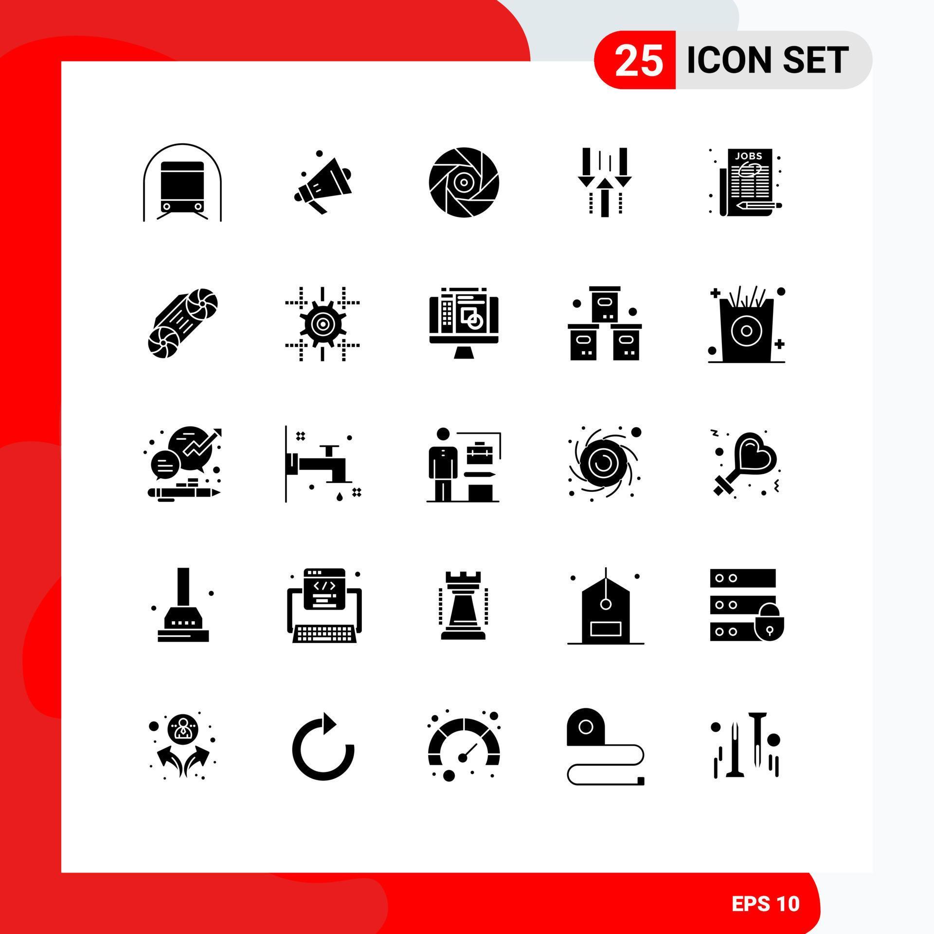 
									25 Creative Icons Modern Signs and Symbols of employment upload cinema up arrow Editable Vector Design Elements Stock Free