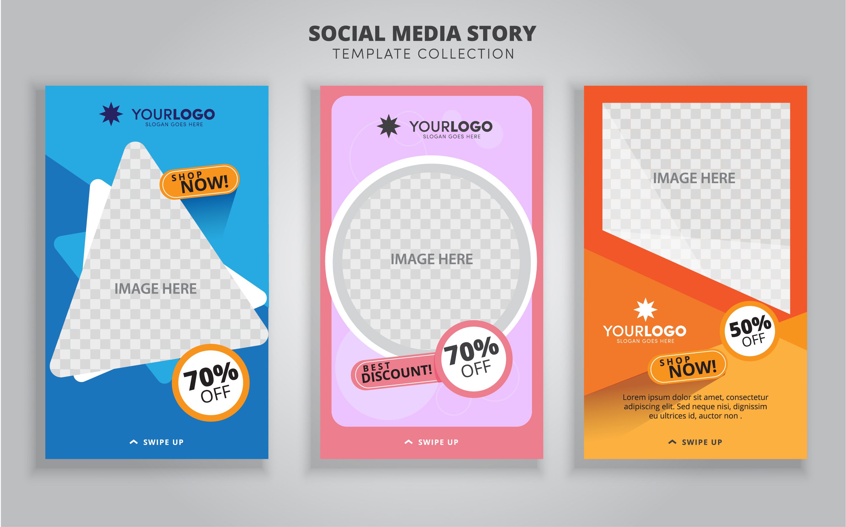 Design backgrounds for social media banner Free Vector