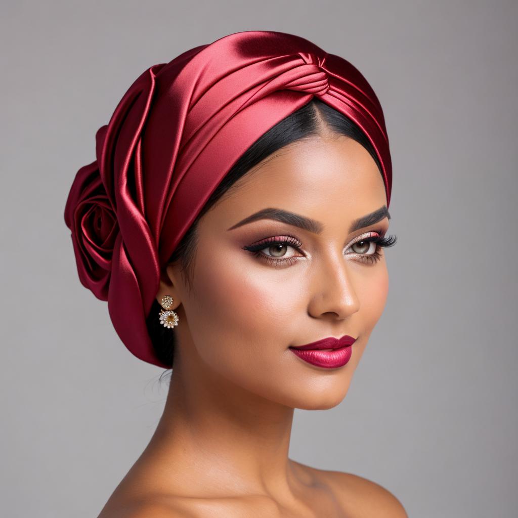 Satin turban styles with by @ai_generated