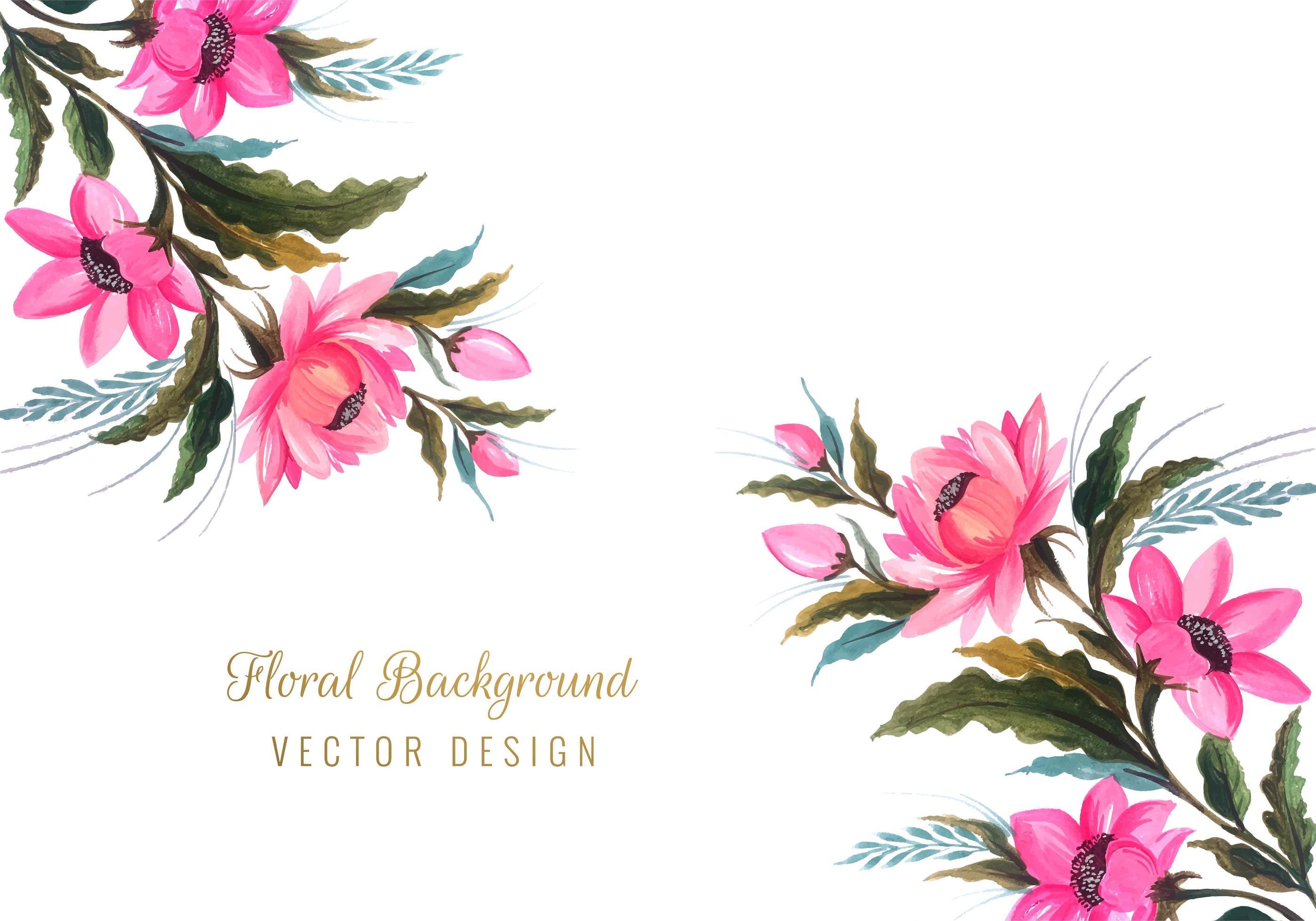 watercolor flower design Stock Free