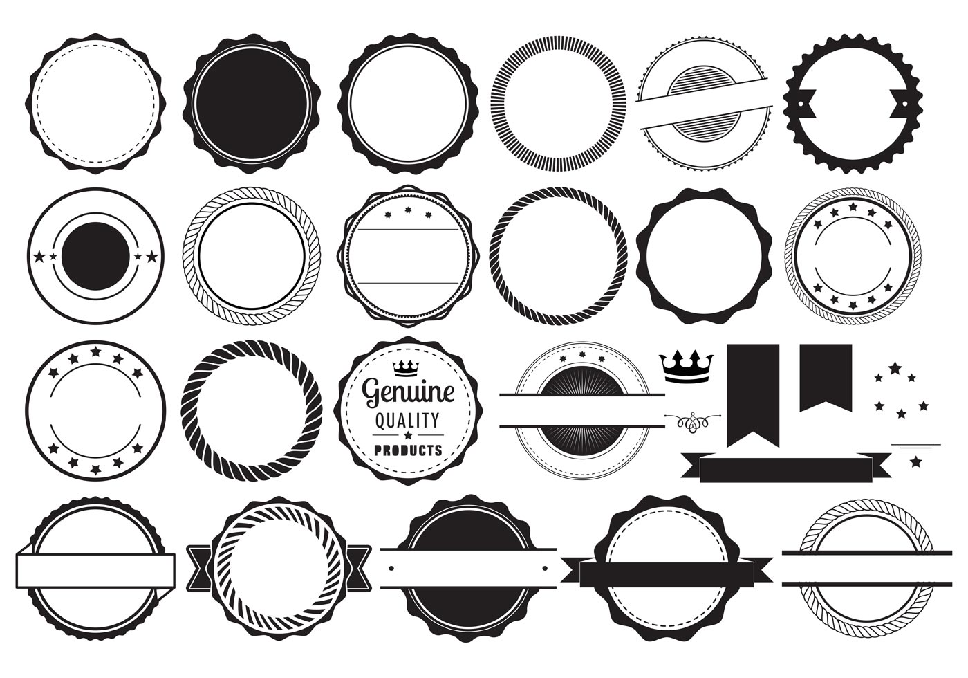 Vector Badge Elements Free Vector and Free SVG