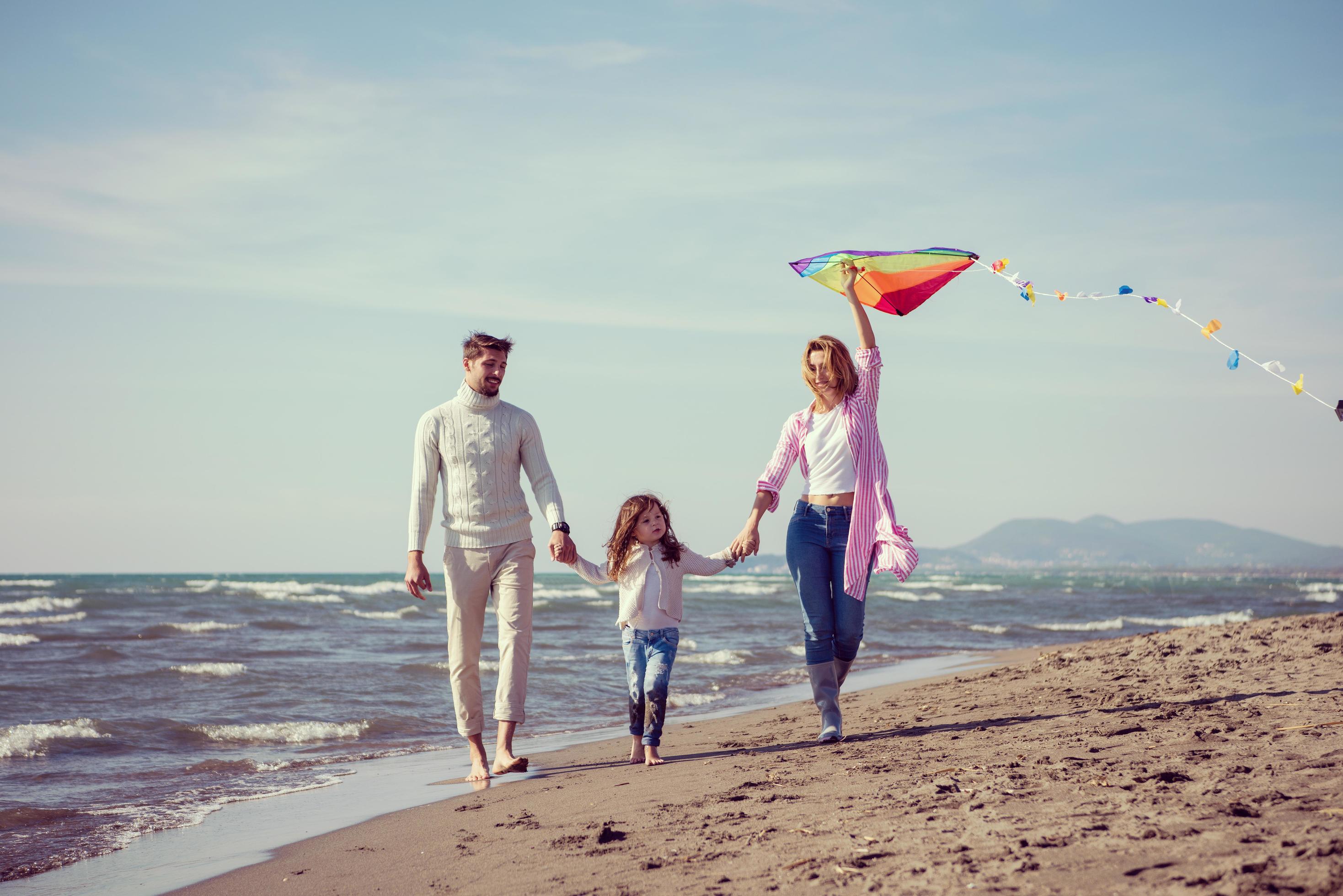 happy family enjoying vecation during autumn day Stock Free