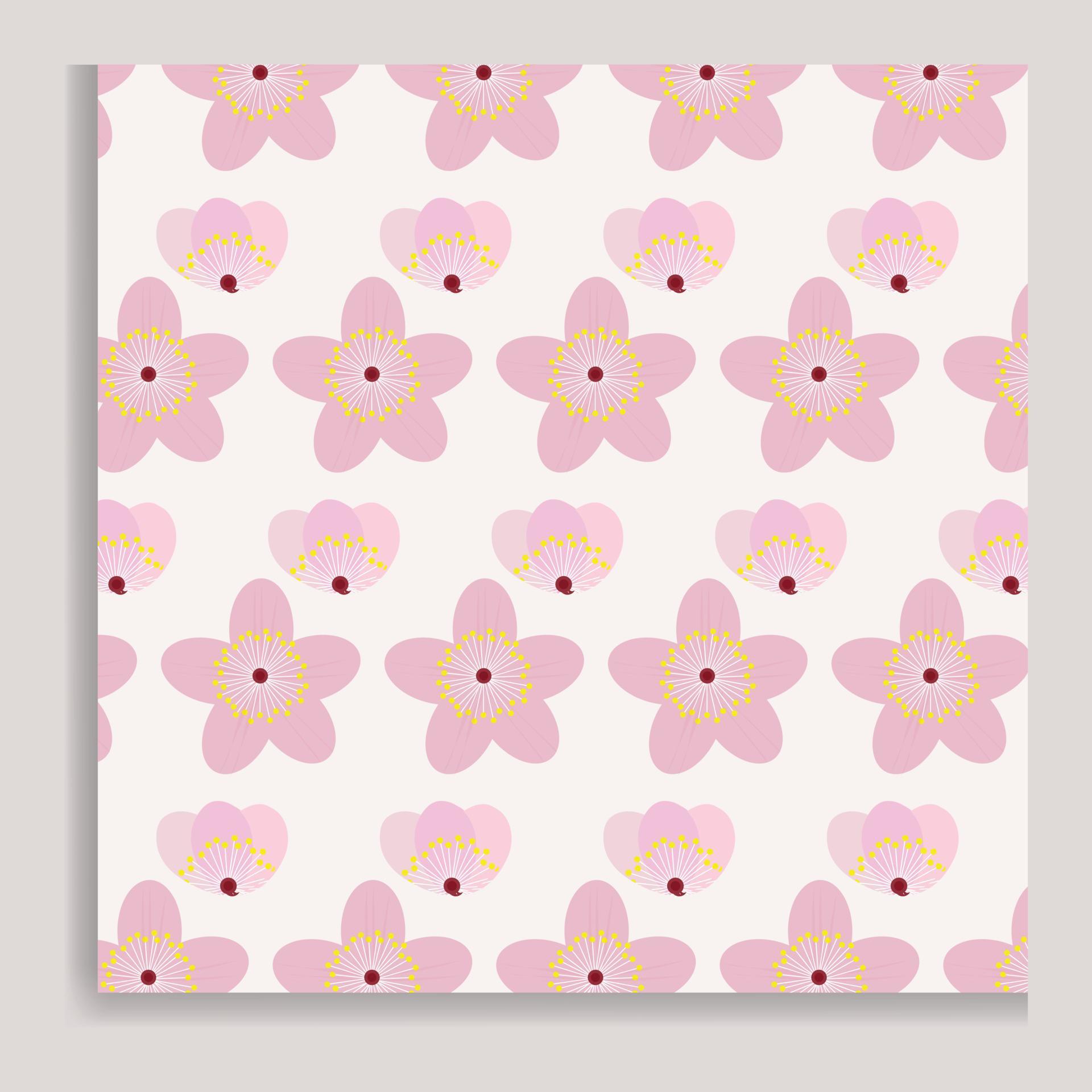 Cherry blossom seamless flowers pattern. Stock Free