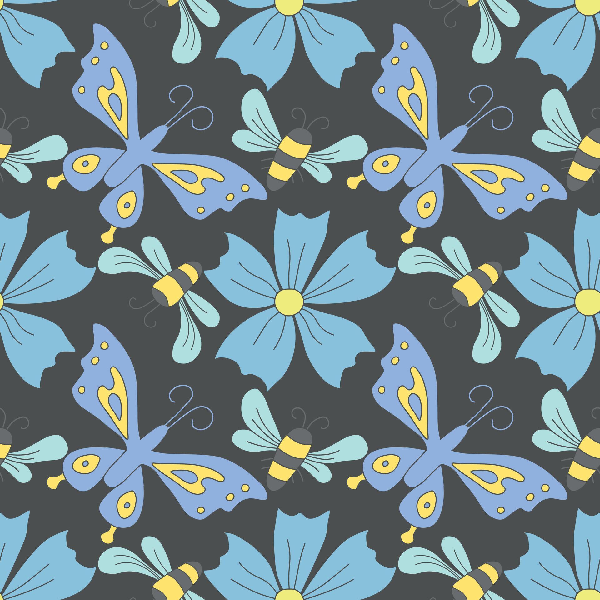 Spring floral pattern. Seamless pattern with flowers Stock Free