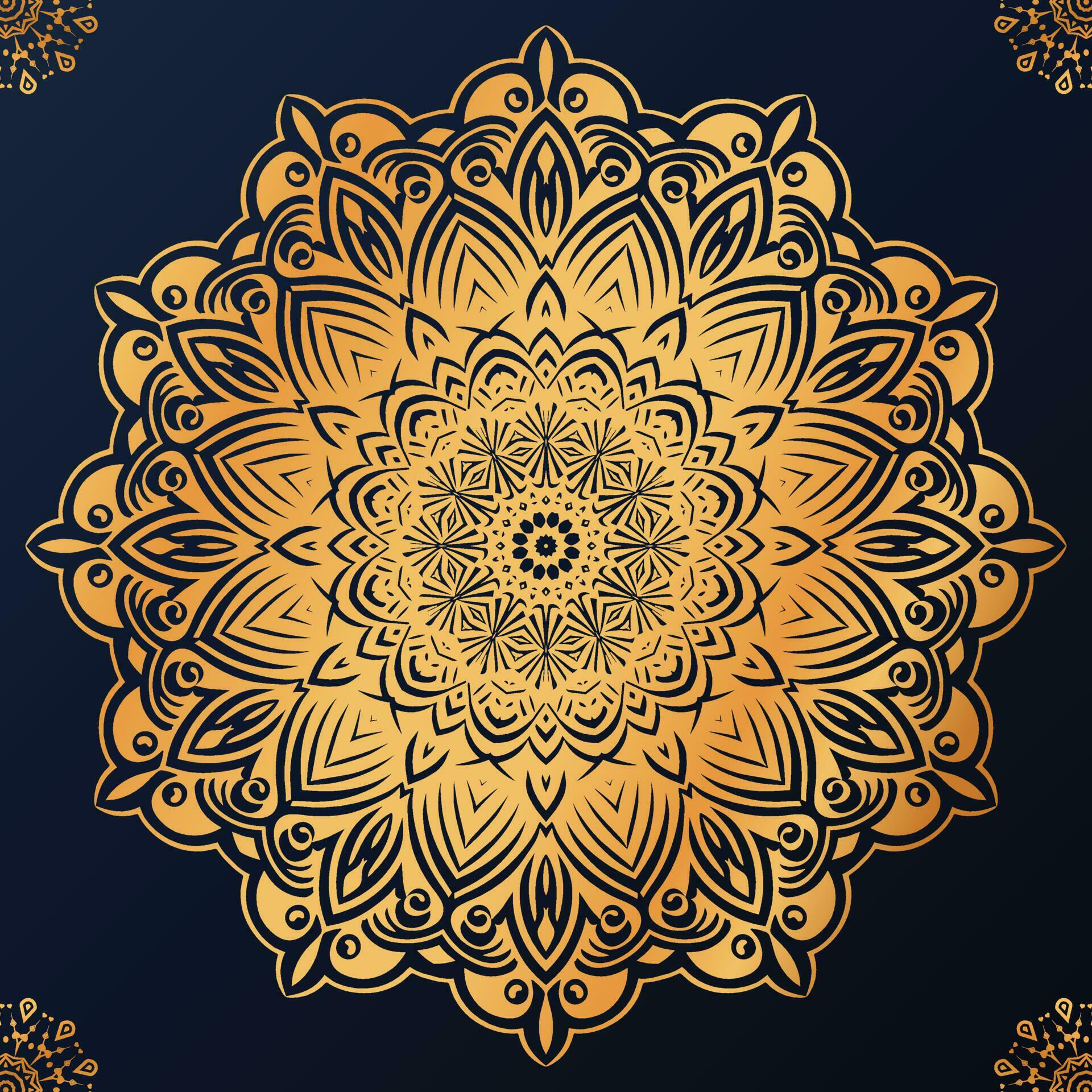 
									Vector flower luxury mandala background arabesque style Stock Free and Free SVG