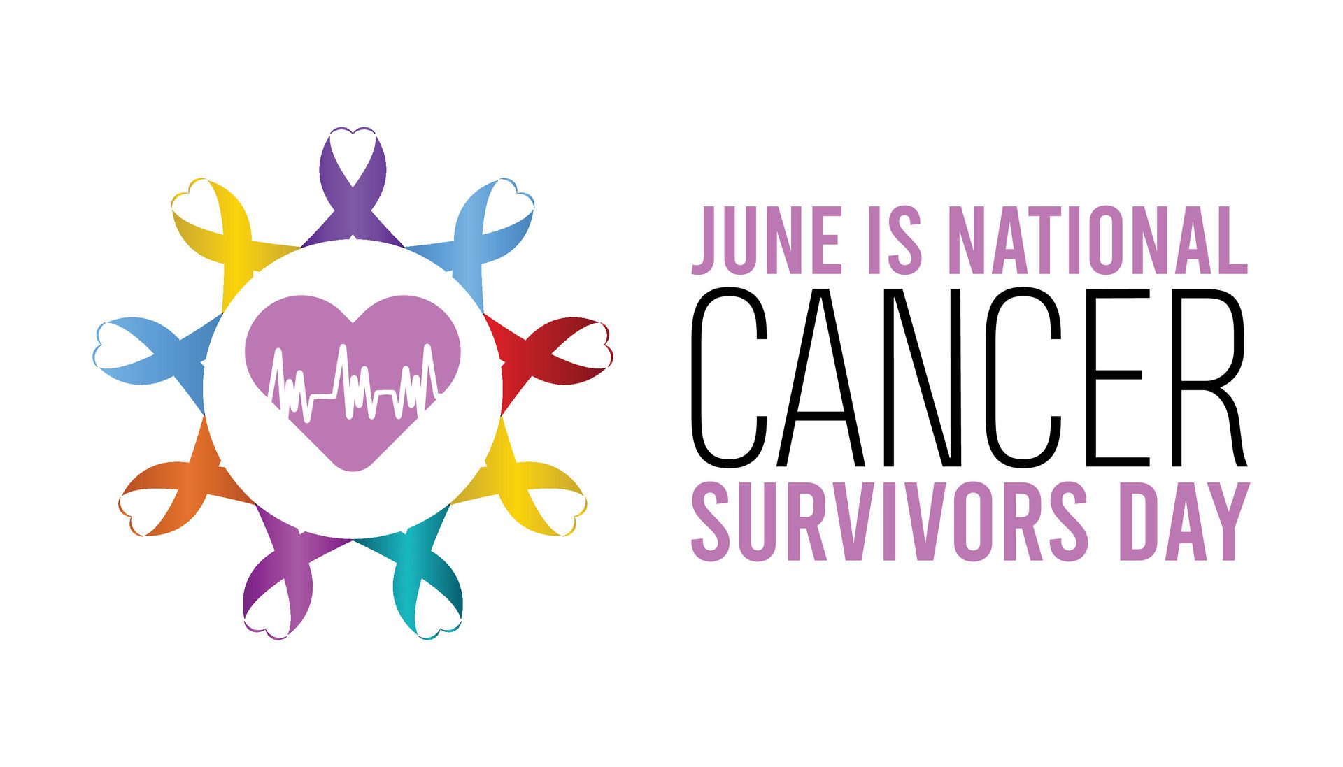 National Cancer Survivors Day observed every year in June. Template for background, banner, card, poster with text inscription. Free Vector