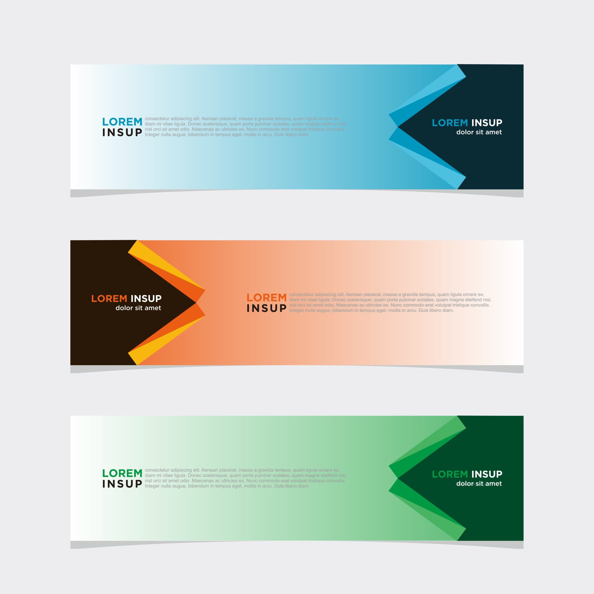 Modern vector banner web background abstract design template Free Vector