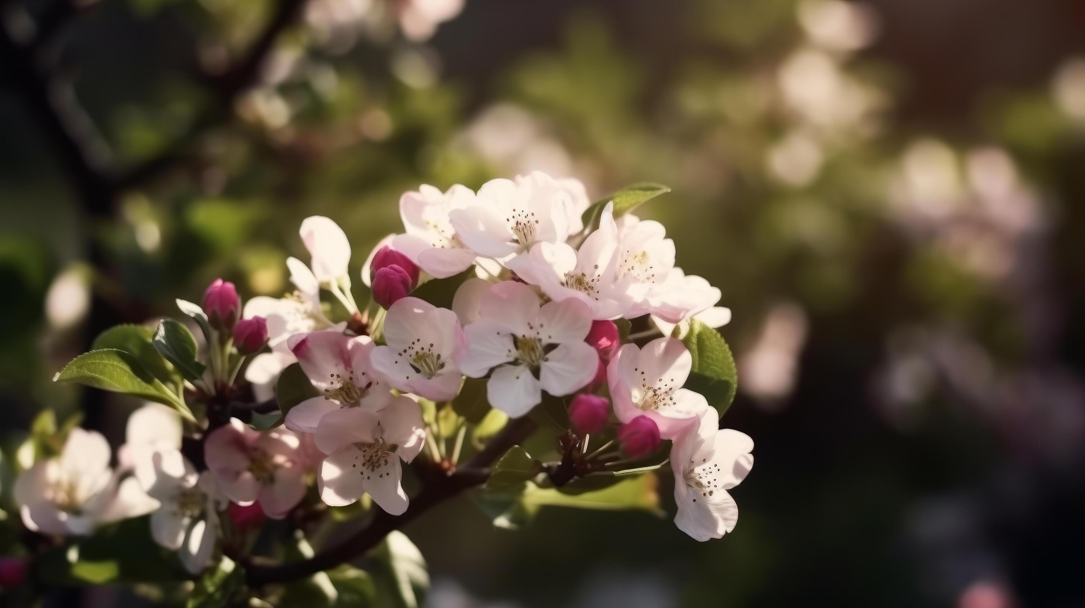 Apple flowers in spring. Illustration Stock Free