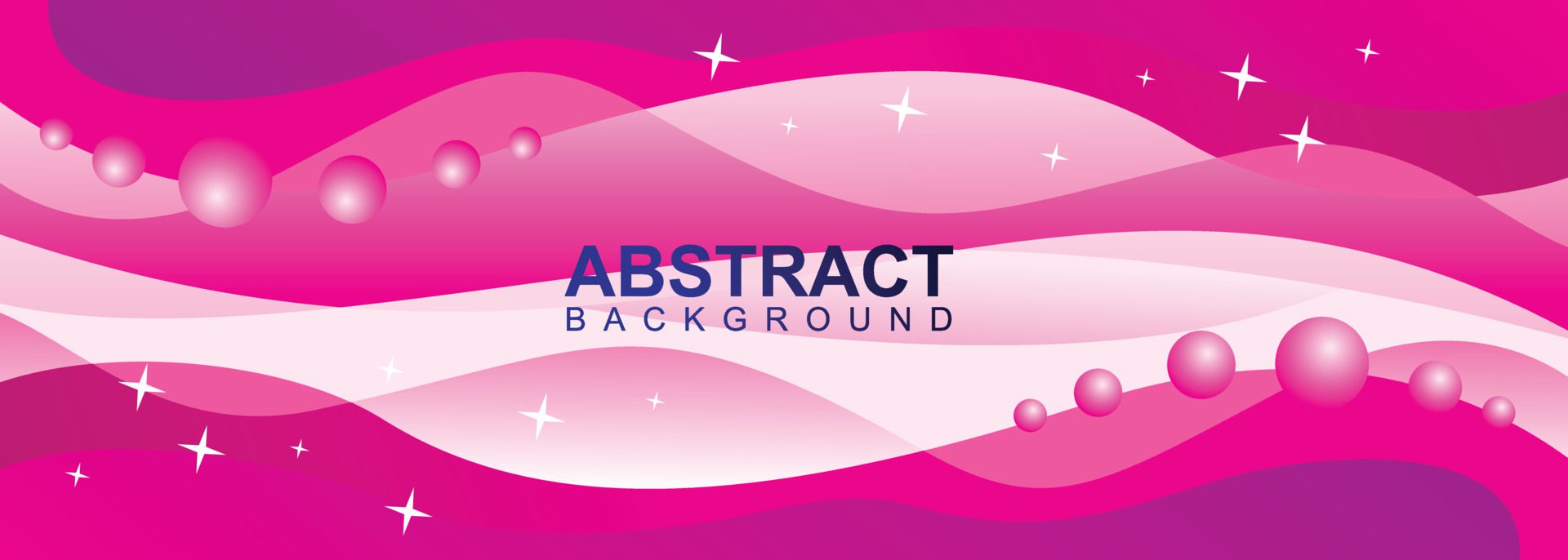 Banner abstract wavy design with pink color vector Free Vector and Free SVG