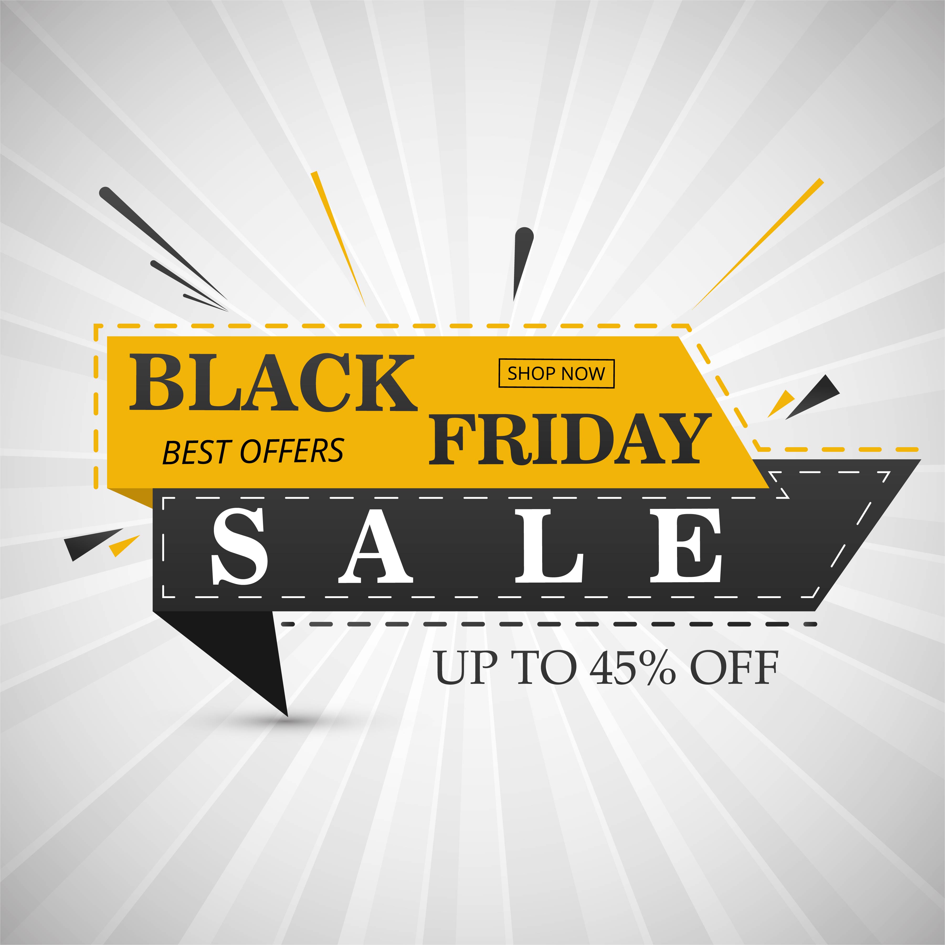 Black friday sale banner layout design vector illustration Free Vector