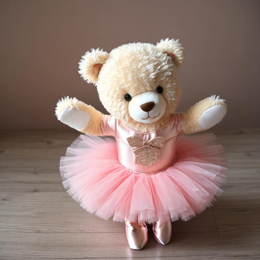 Dancing teddy bear ballerina by @ai_generated