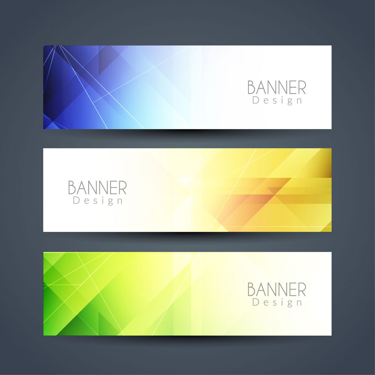 Abstract modern banners set Free Vector