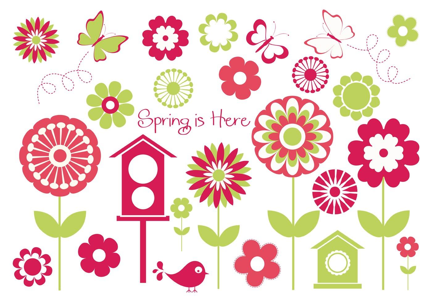 Spring Vector Elements Stock Free and Free SVG