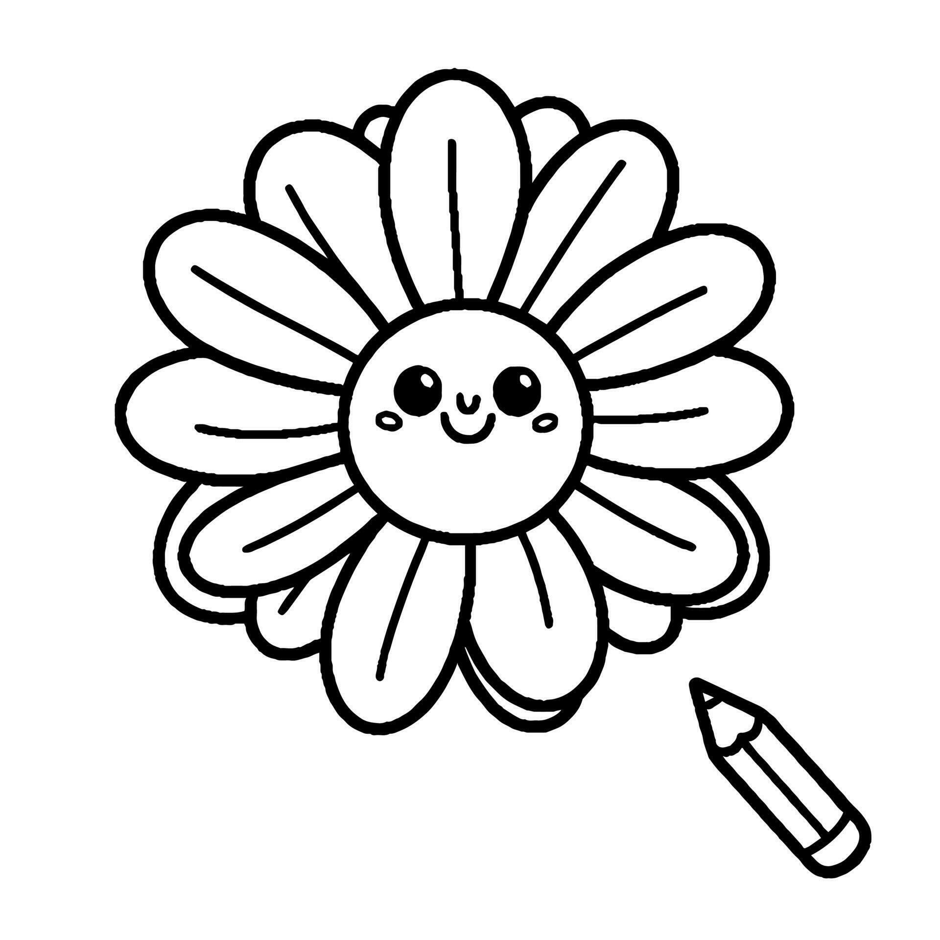 Flower coloring book Stock Free