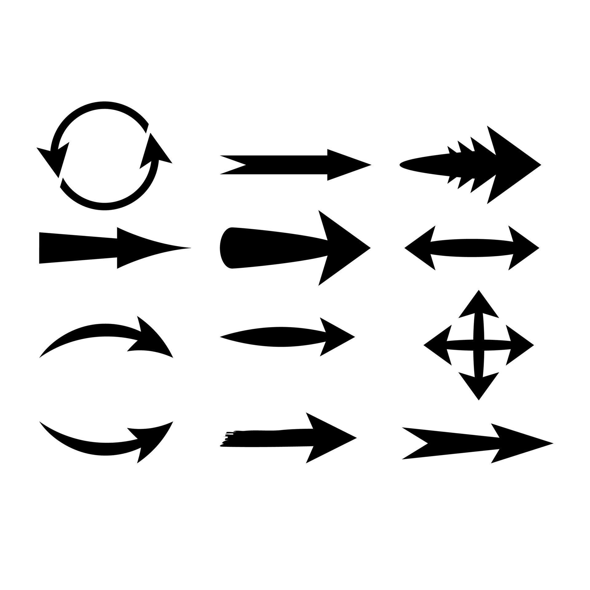 Simple Icon set related to Interface Arrows, Stock Free