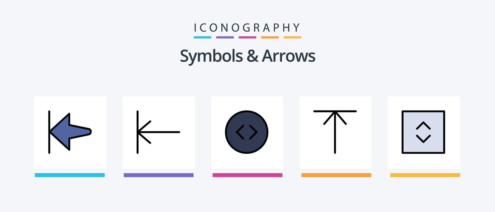 Symbols and Arrows Line Filled 5 Icon Pack Including . arrow. home. Creative Icons Design Stock Free