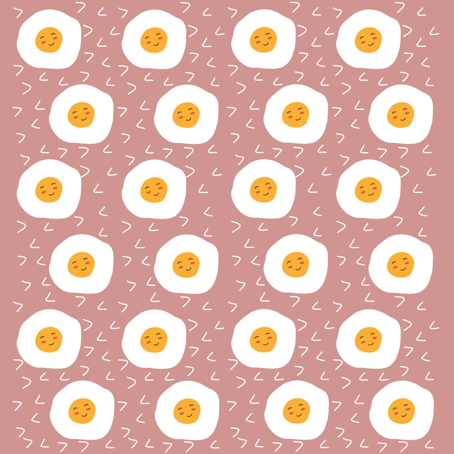 Egg pattern on pink background. Breakfast pattern for wallpaper, surface design and fabric pattern Free Vector