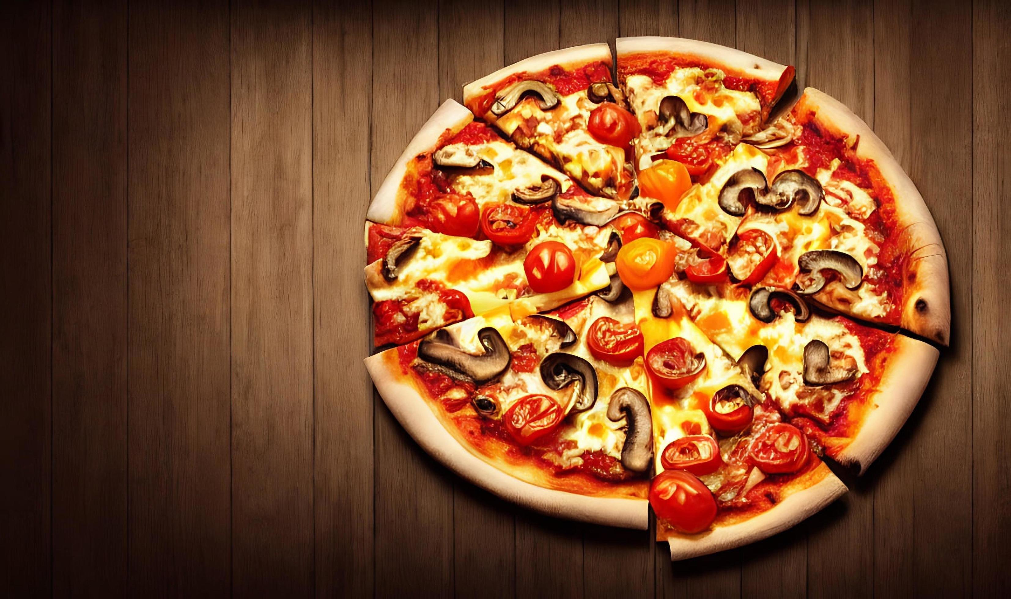 Pizza. Traditional Italian cuisine fast food. Stock Free